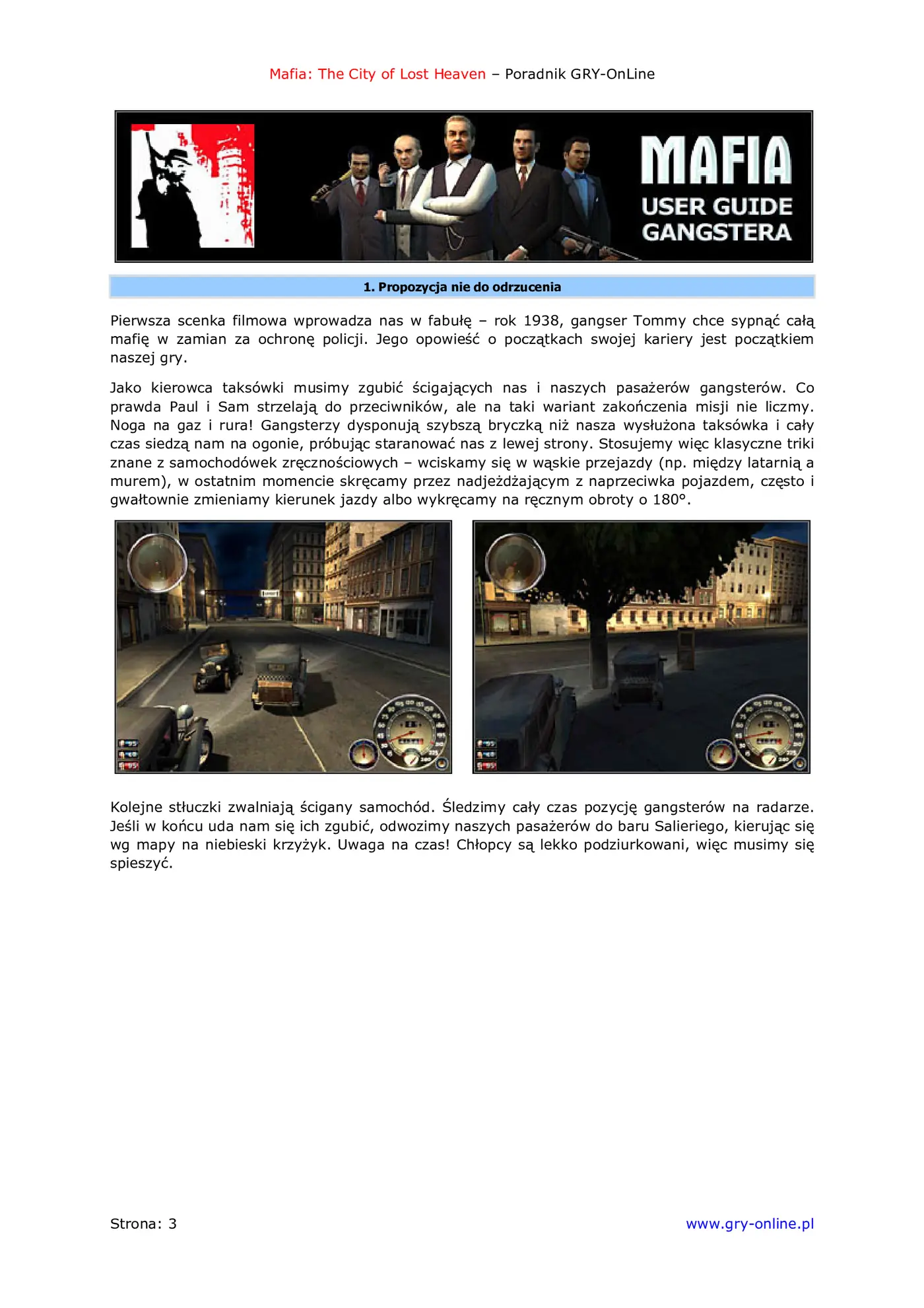 Fragment „Mafia: The City of Lost Heaven - poradnik do gry” — strona 4 z 8