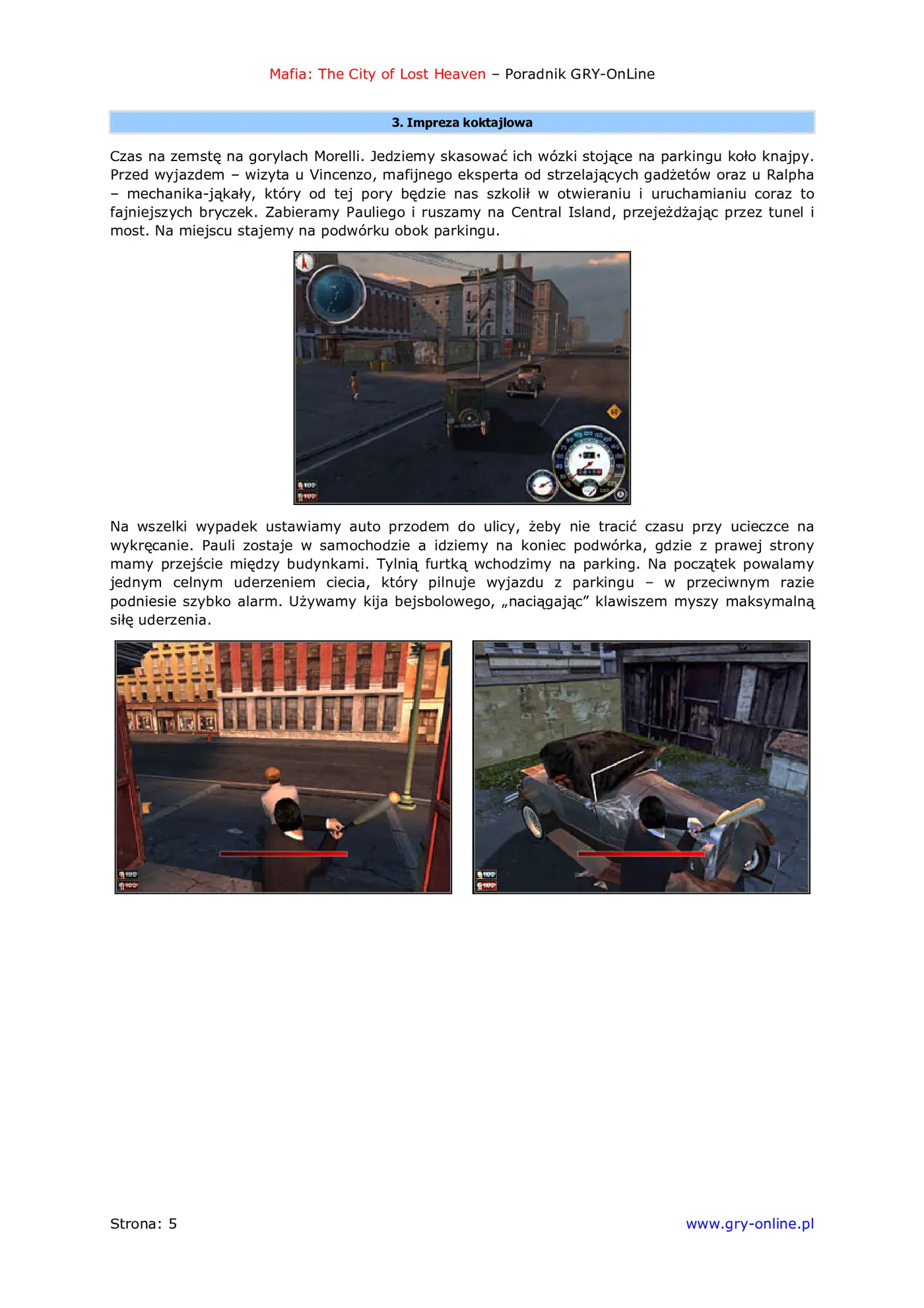Fragment „Mafia: The City of Lost Heaven - poradnik do gry” — strona 6 z 8