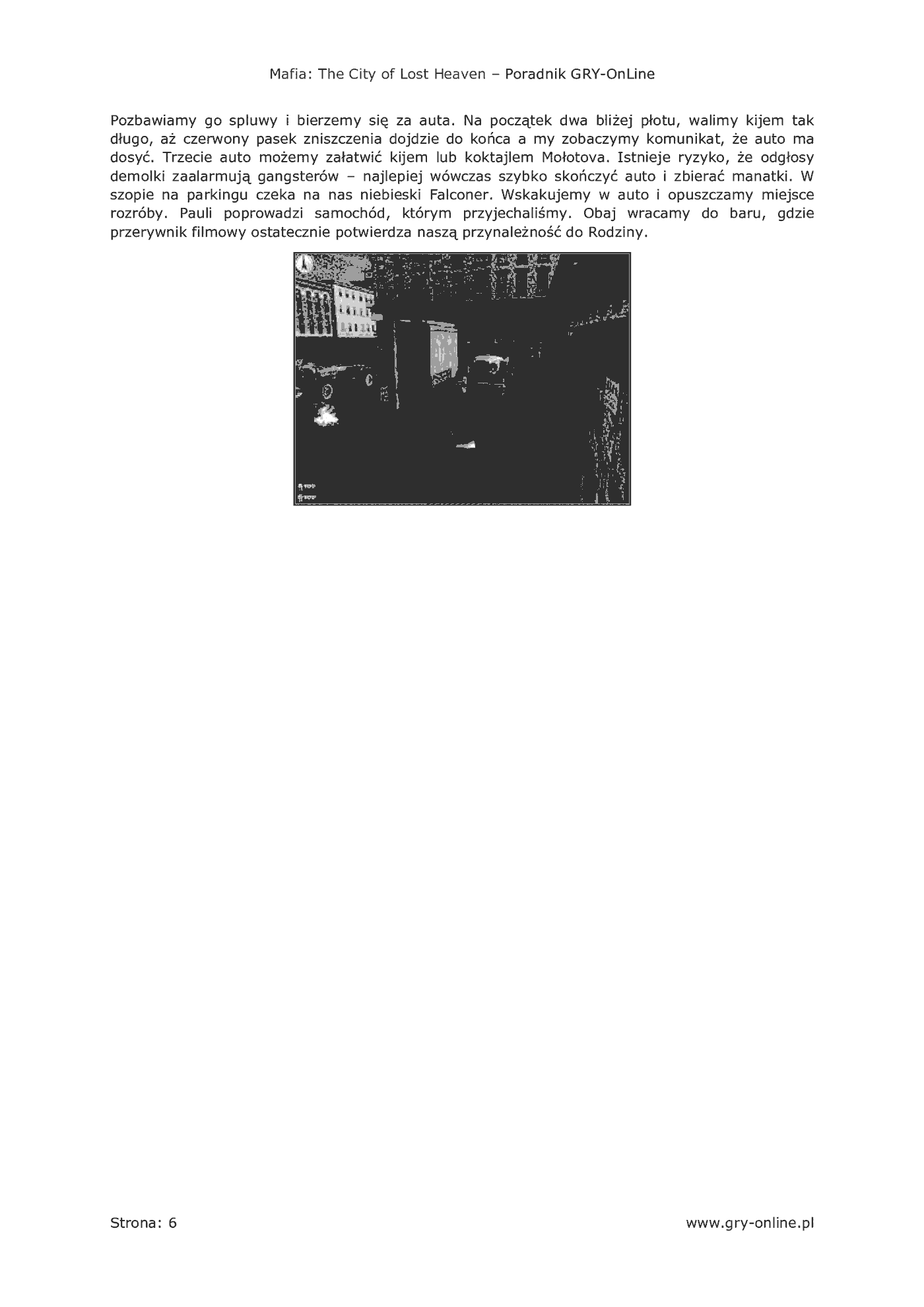 Fragment „Mafia: The City of Lost Heaven - poradnik do gry” — strona 7 z 8