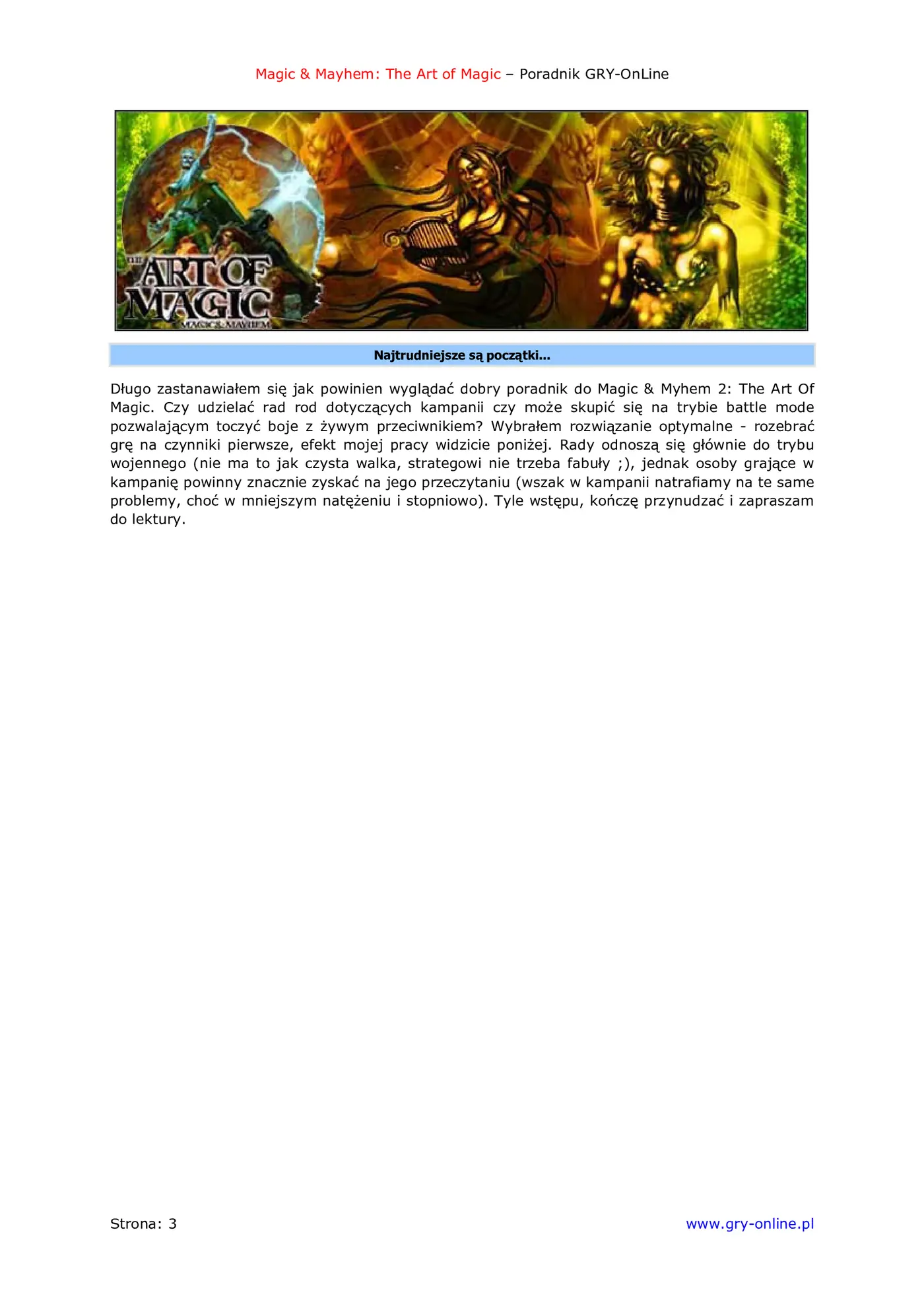 Fragment „Magic Mayhem: The Art of Magic - poradnik do gry” — strona 4 z 8