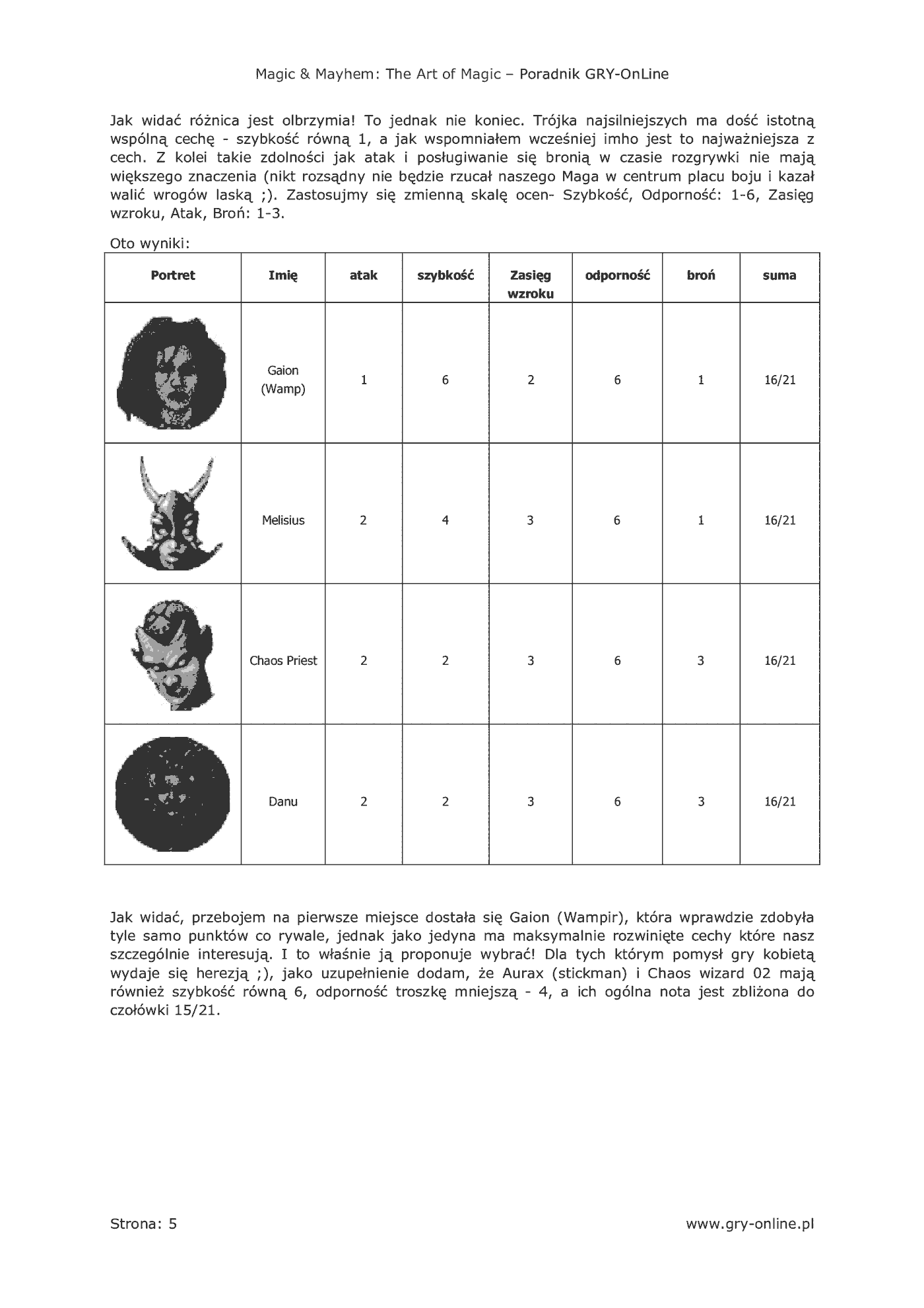 Fragment „Magic Mayhem: The Art of Magic - poradnik do gry” — strona 6 z 8