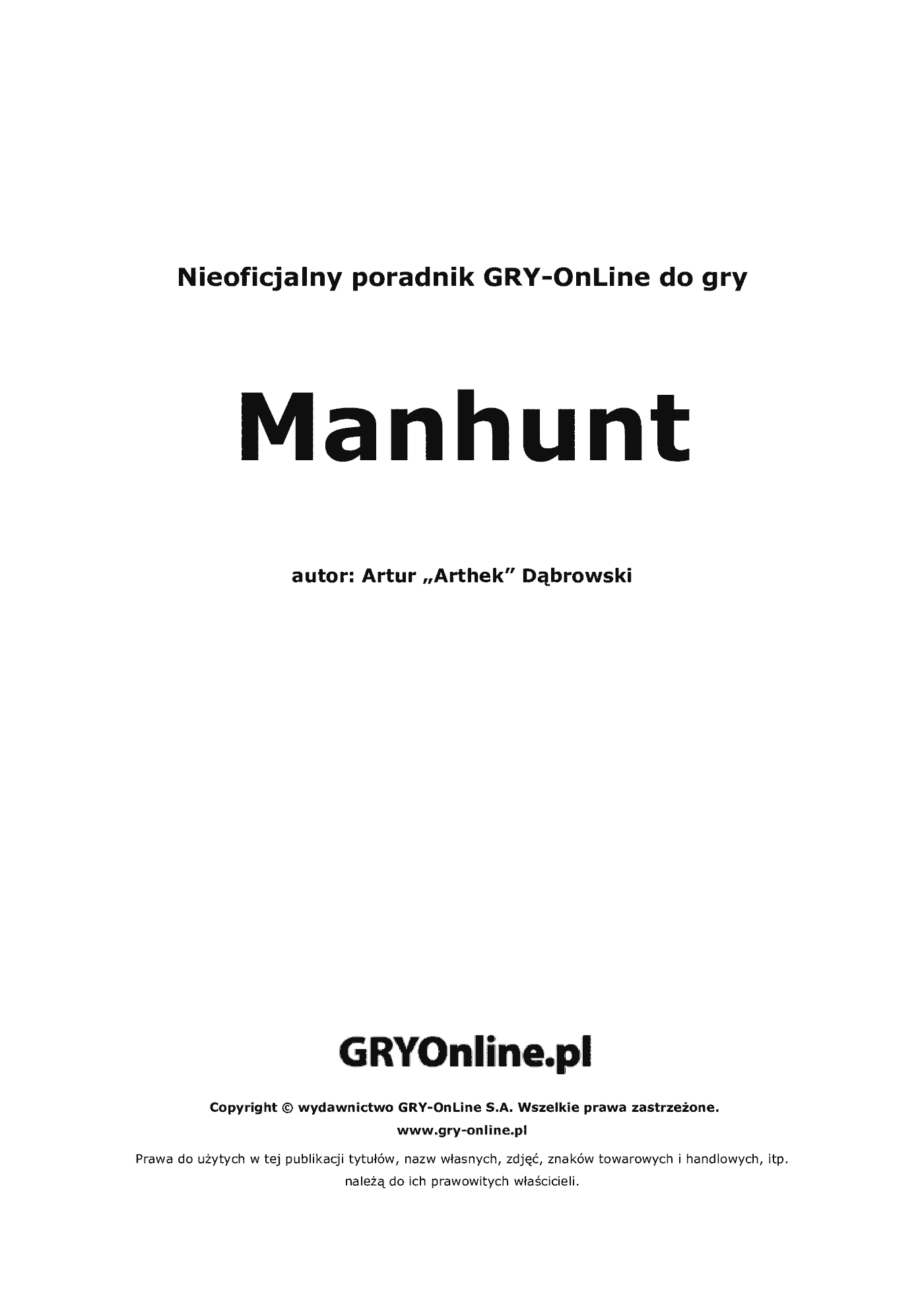 Fragment „Manhunt - poradnik do gry” — strona 2 z 8