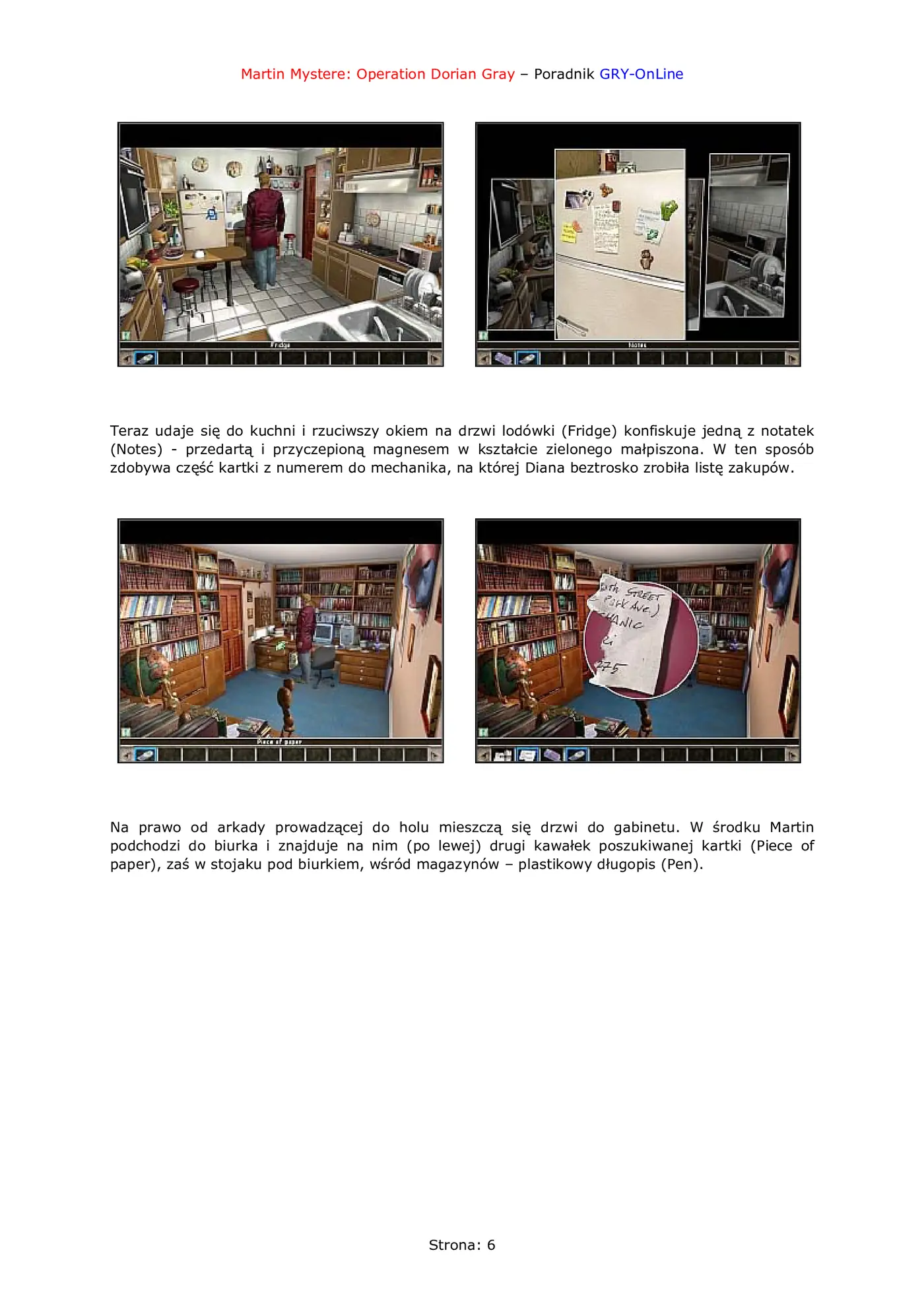 Fragment „Martin Mystere: Operation Dorian Gray - poradnik do gry” — strona 7 z 8