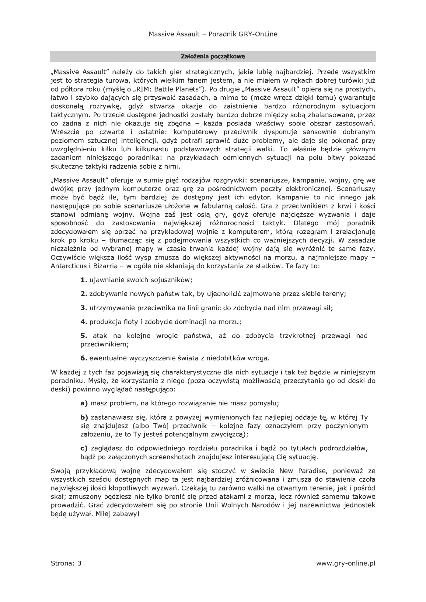 Fragment „Massive Assault - poradnik do gry” — strona 4 z 8