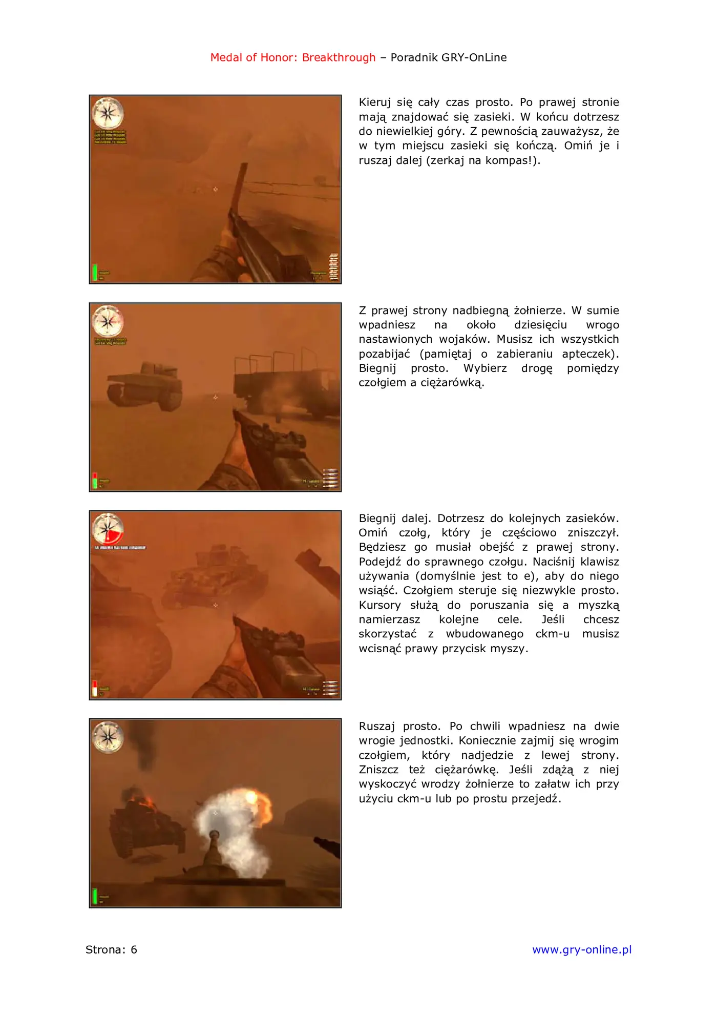 Fragment „Medal of Honor: Allied Assault - Breakthrough - poradnik do gry” — strona 7 z 8