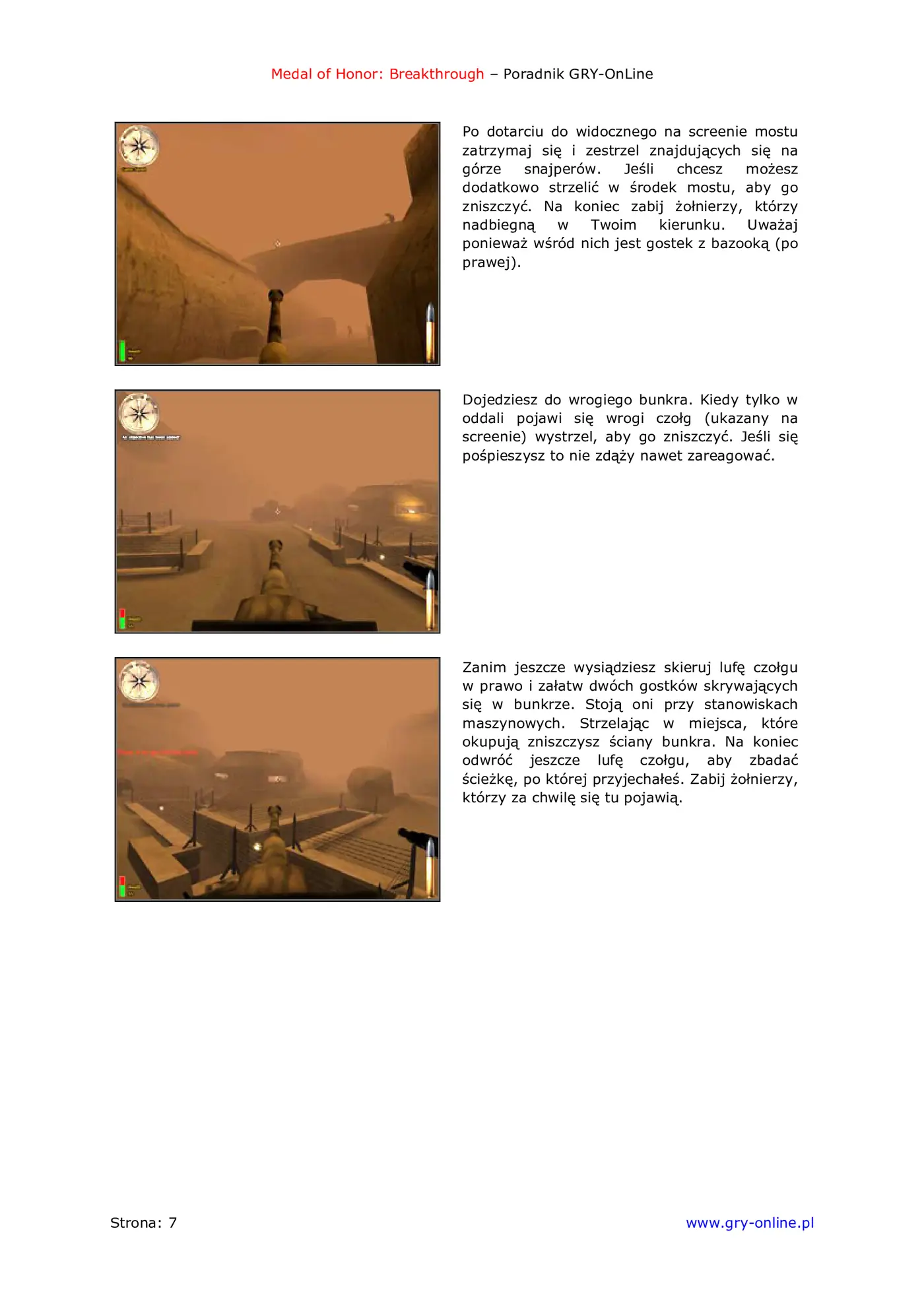 Fragment „Medal of Honor: Allied Assault - Breakthrough - poradnik do gry” — strona 8 z 8