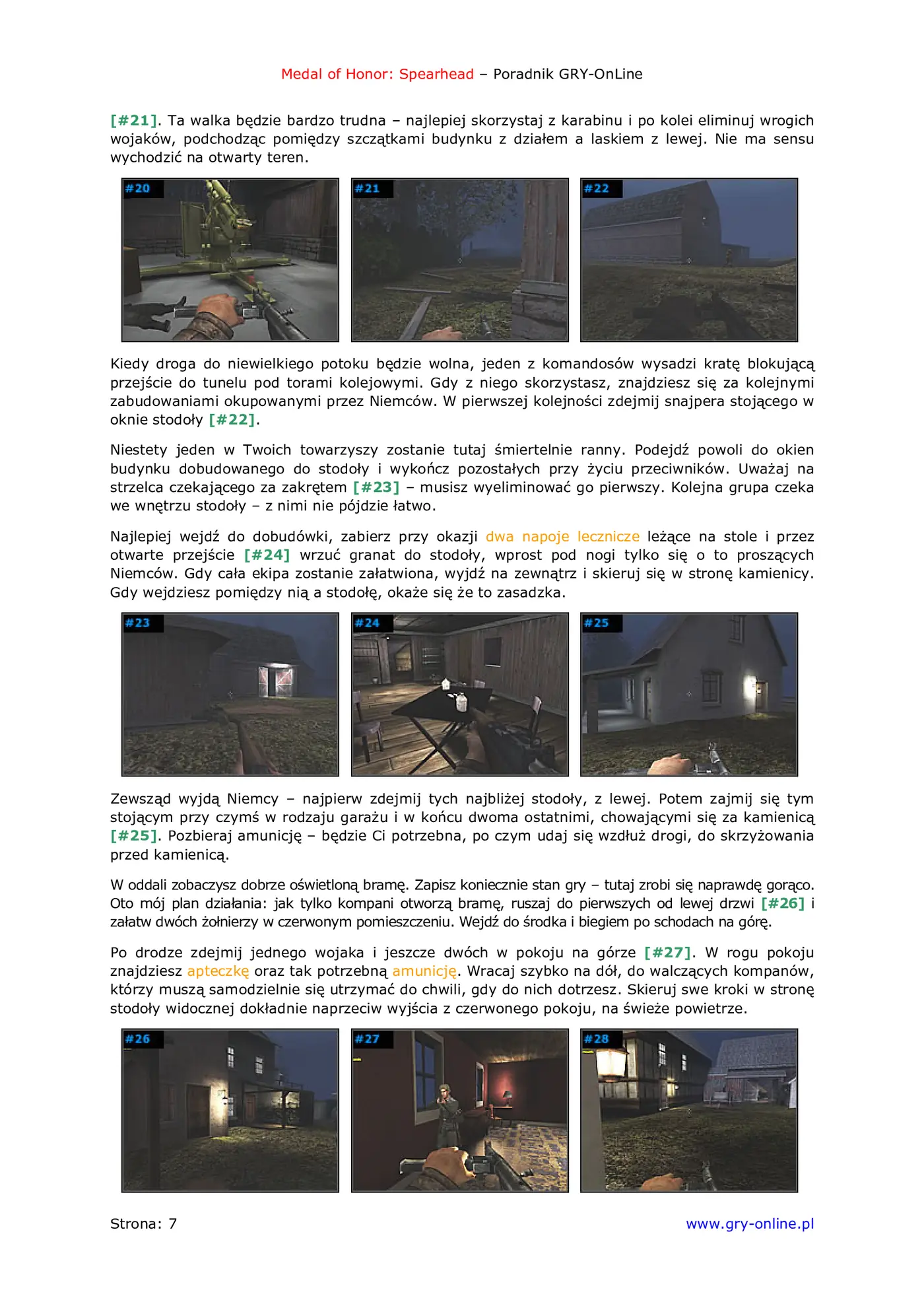 Fragment „Medal of Honor: Allied Assault - Spearhead - poradnik do gry” — strona 8 z 8