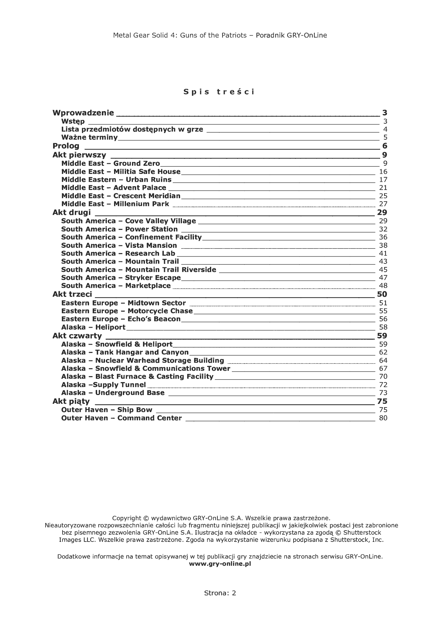 Fragment „Metal Gear Solid 4: Guns of the Patriots - poradnik do gry” — strona 3 z 8