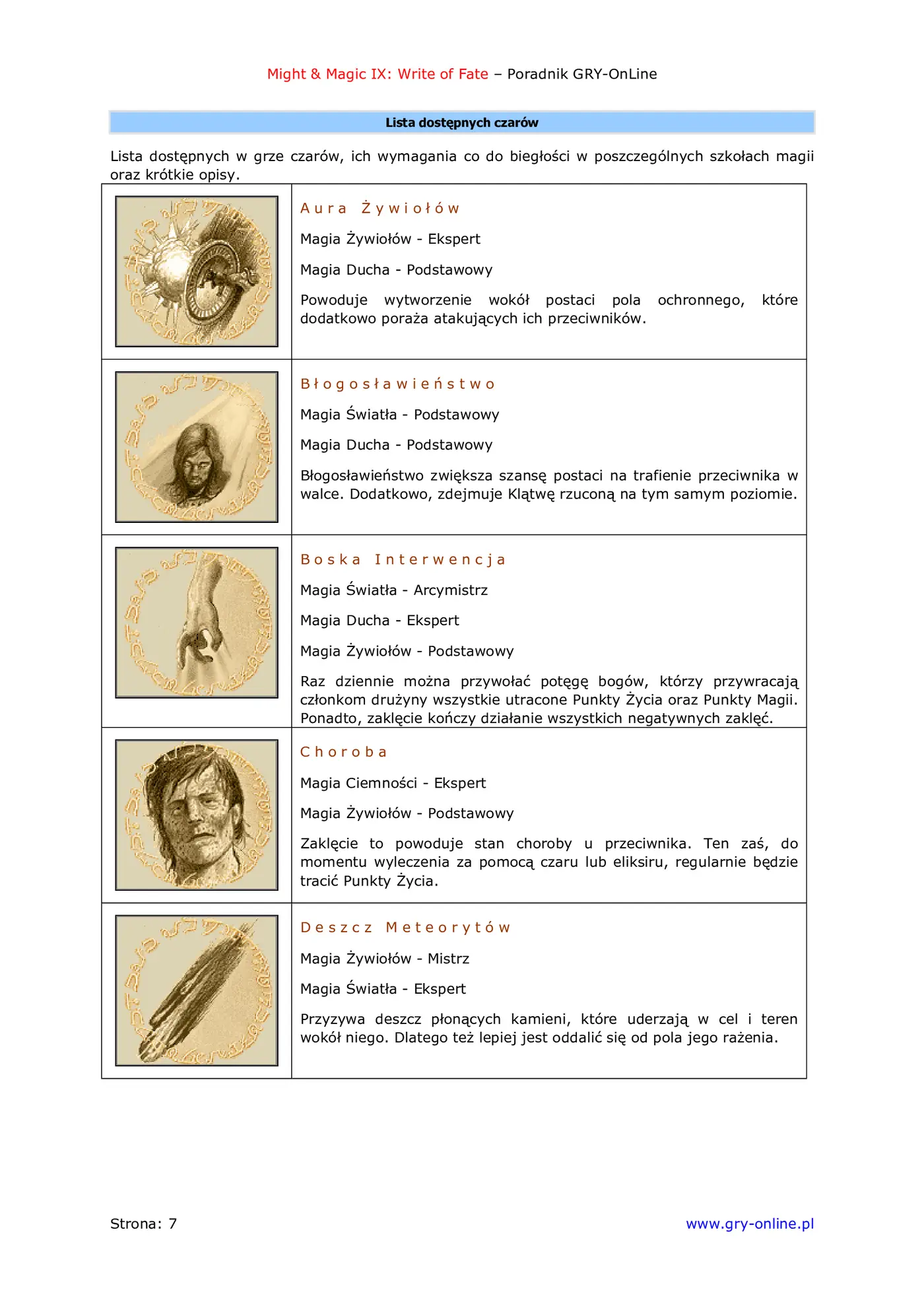 Fragment „Might Magic IX: Writ of Fate - poradnik do gry” — strona 8 z 8
