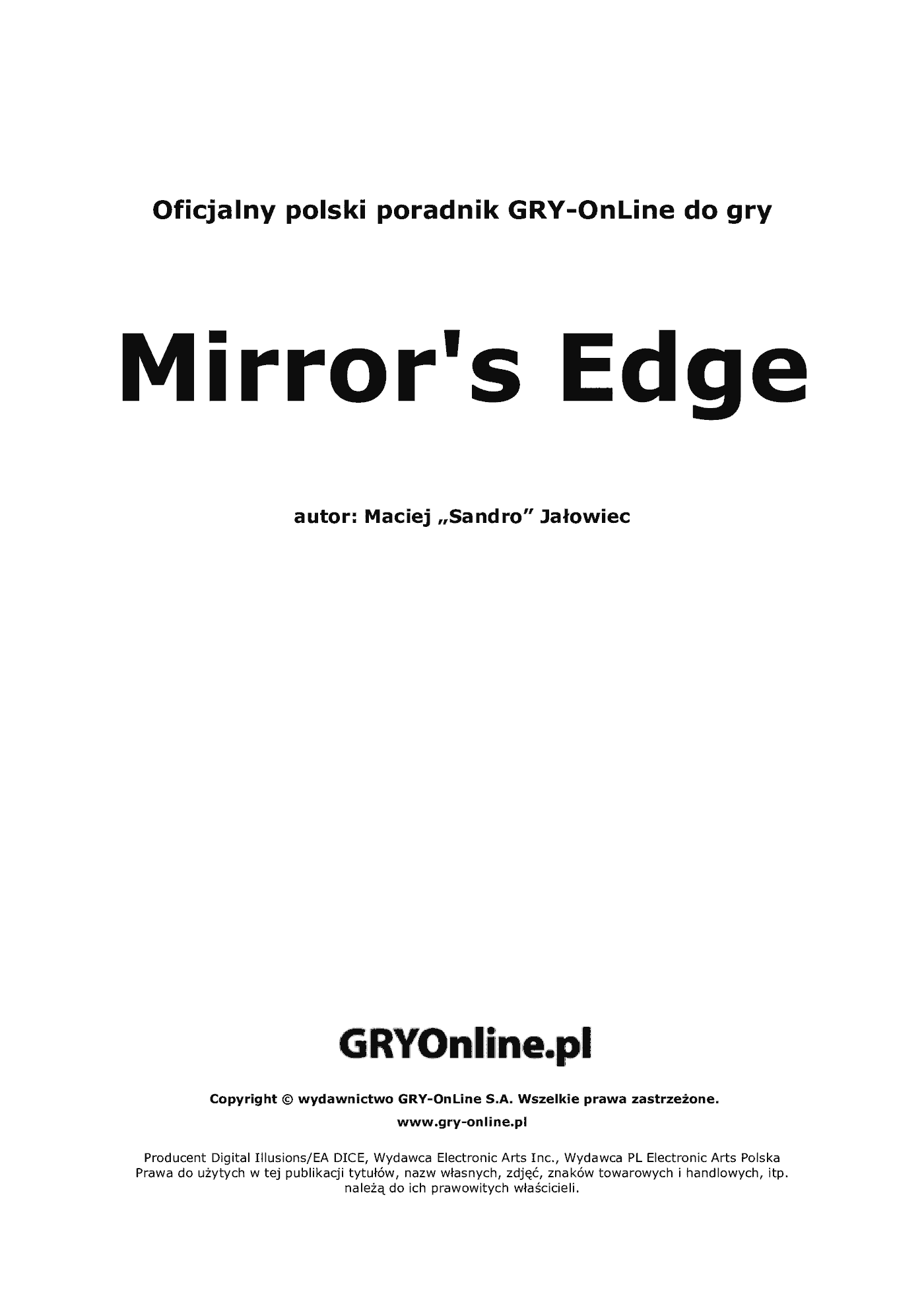 Fragment „Mirror's Edge - PC - poradnik do gry” — strona 2 z 8