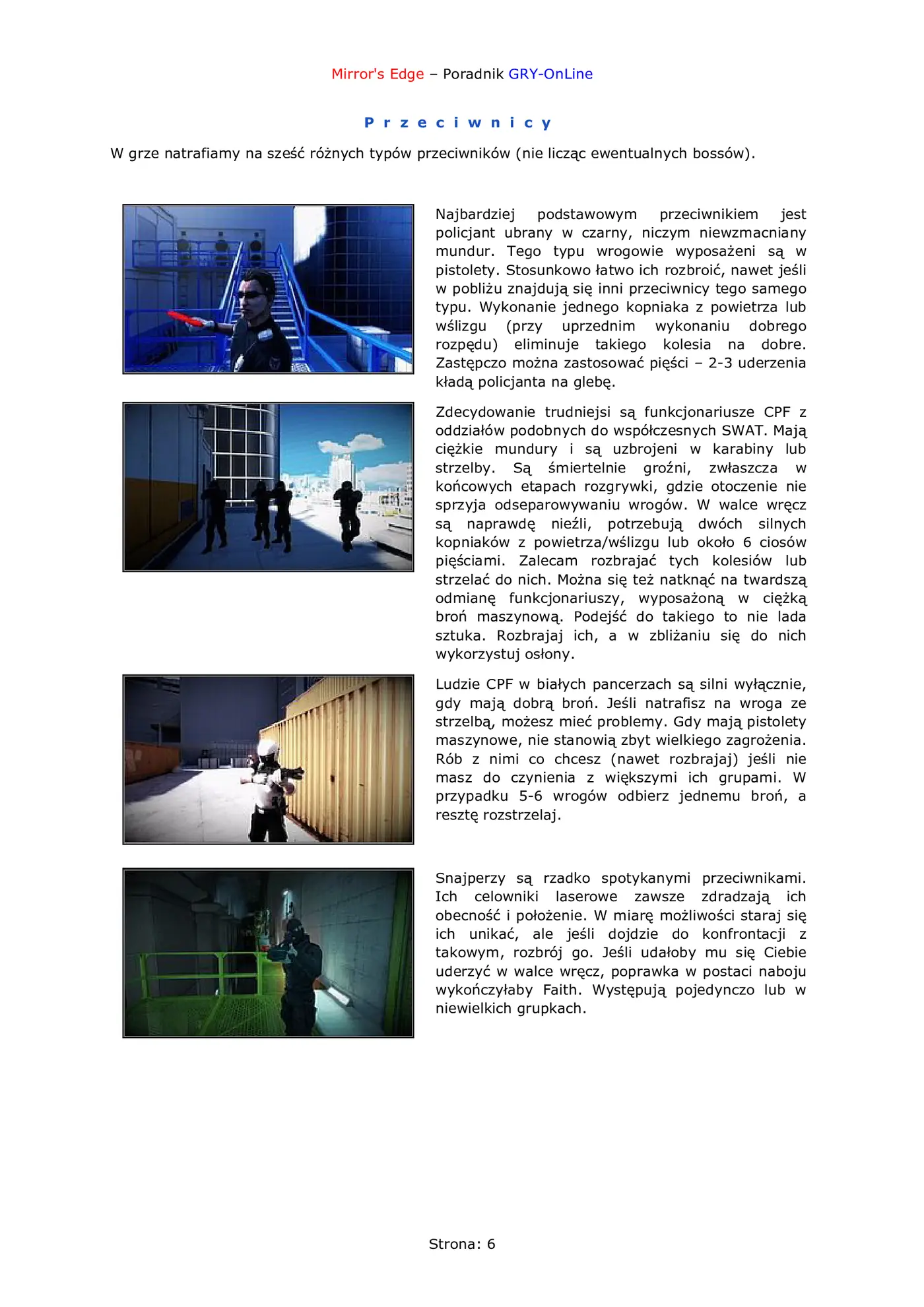 Fragment „Mirror's Edge - PC - poradnik do gry” — strona 7 z 8