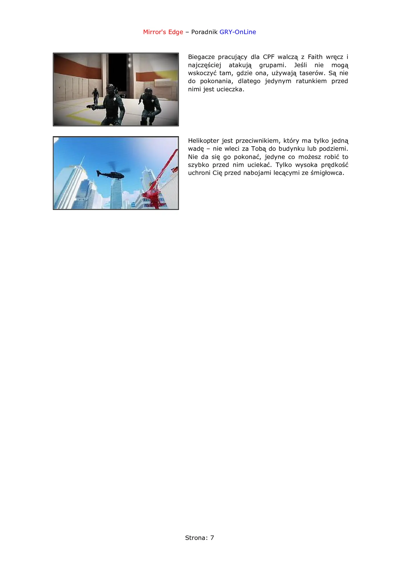 Fragment „Mirror's Edge - PC - poradnik do gry” — strona 8 z 8