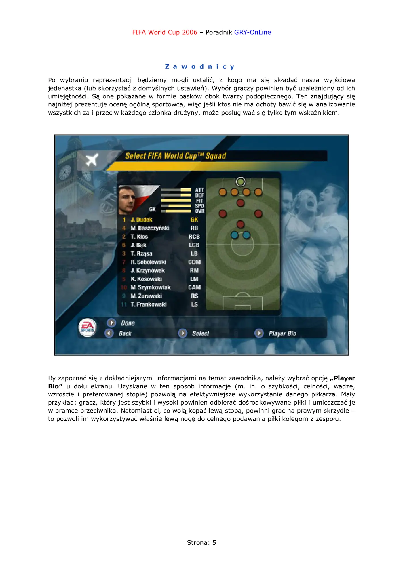 Fragment „Mistrzostwa Świata FIFA 2006 - poradnik do gry” — strona 6 z 8