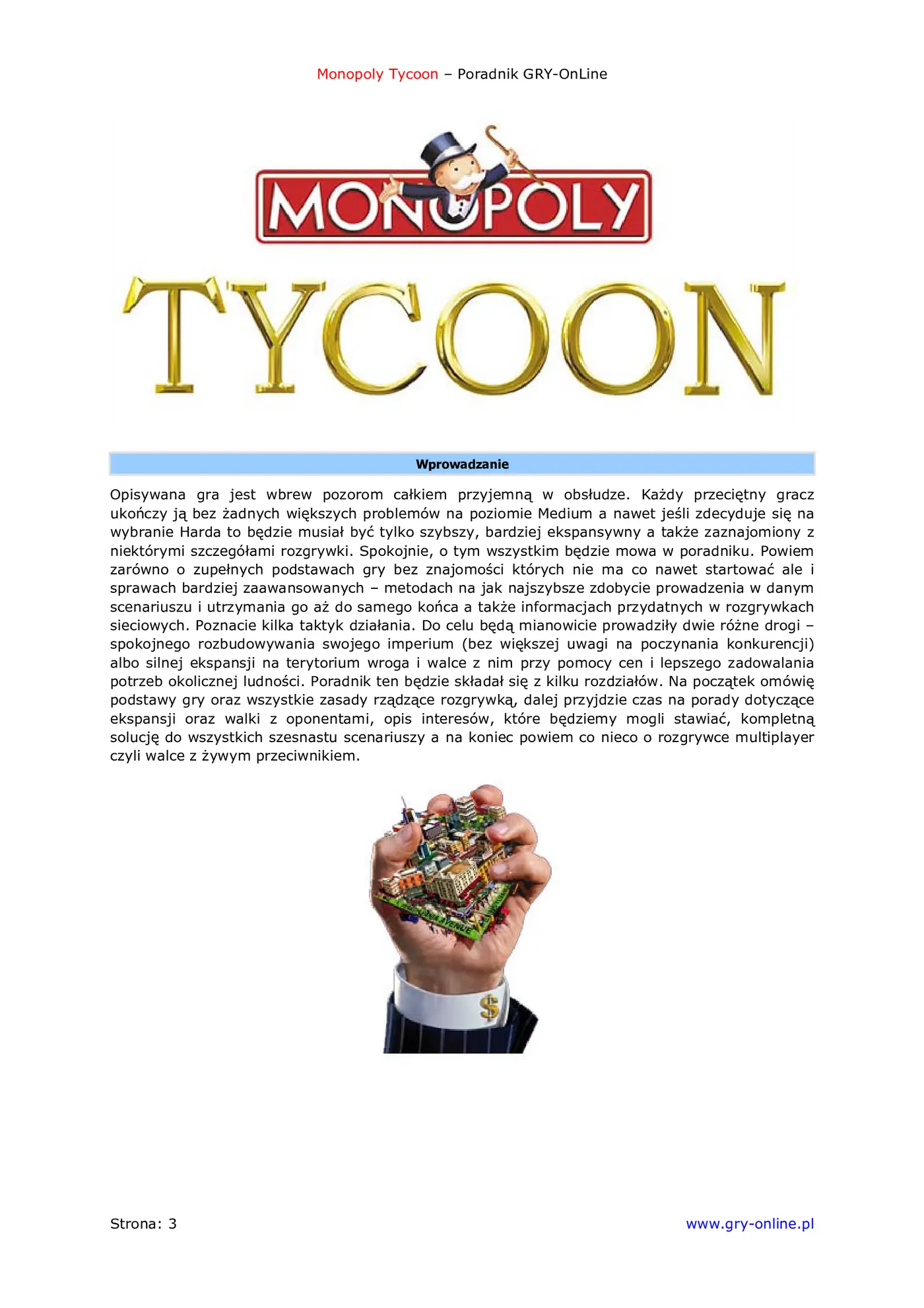 Fragment „Monopoly Tycoon - poradnik do gry” — strona 4 z 8