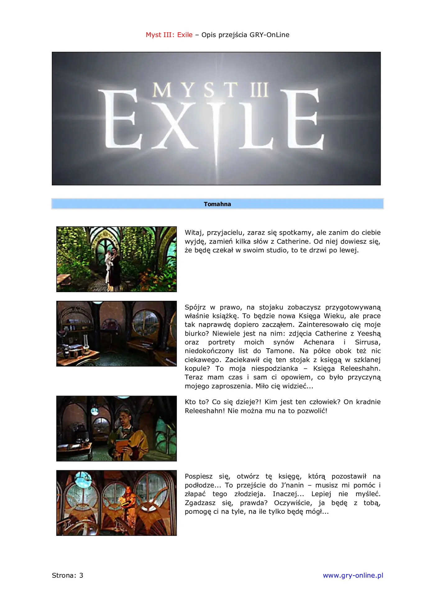 Fragment „Myst III: Exile - poradnik do gry” — strona 4 z 8