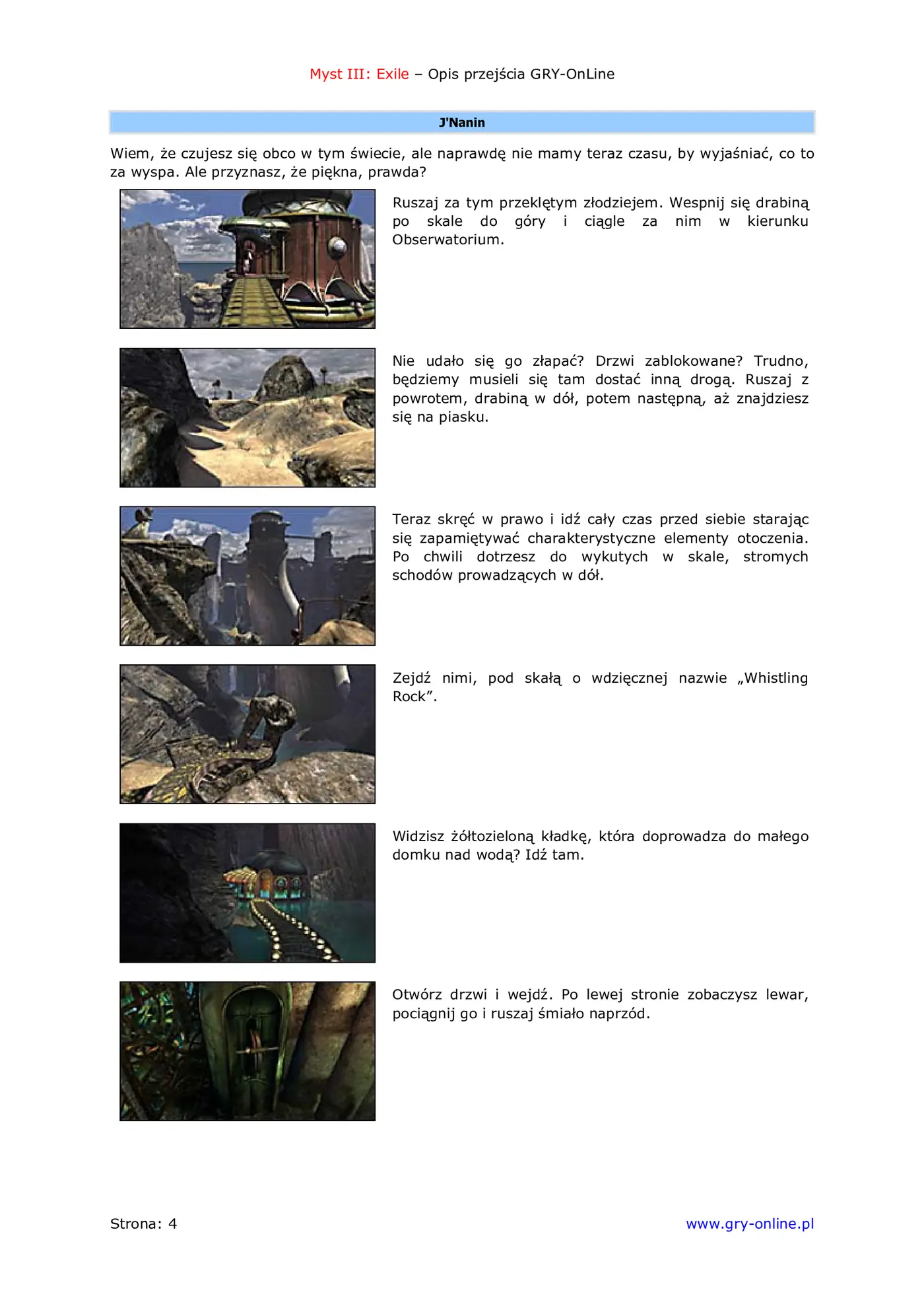 Fragment „Myst III: Exile - poradnik do gry” — strona 5 z 8