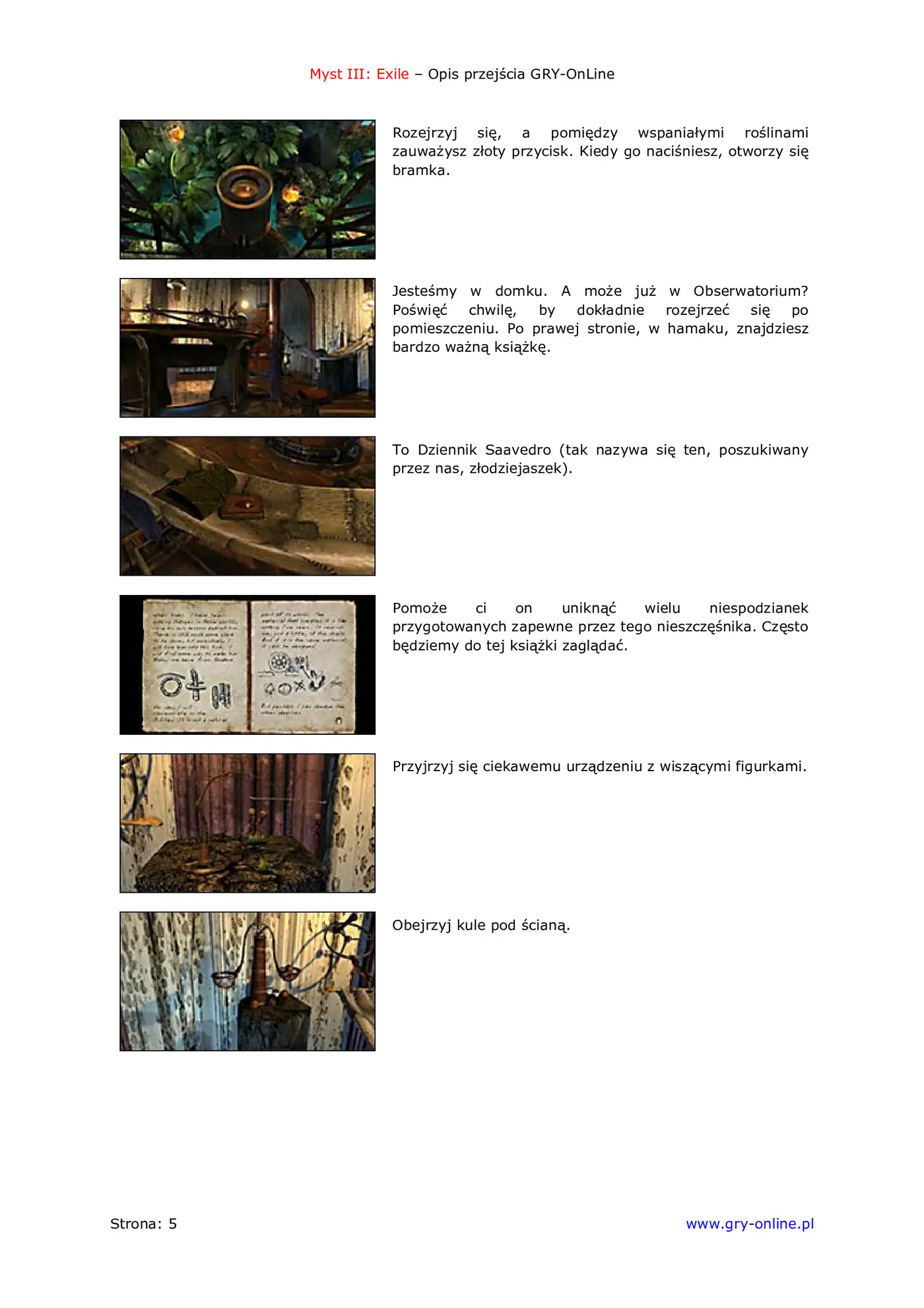 Fragment „Myst III: Exile - poradnik do gry” — strona 6 z 8