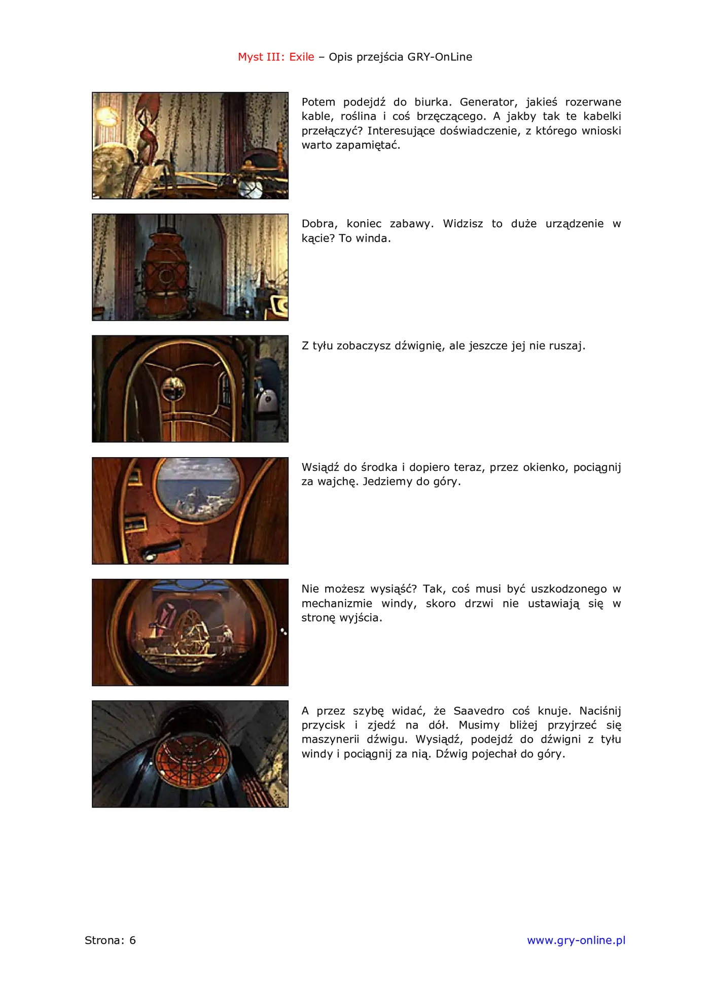 Fragment „Myst III: Exile - poradnik do gry” — strona 7 z 8