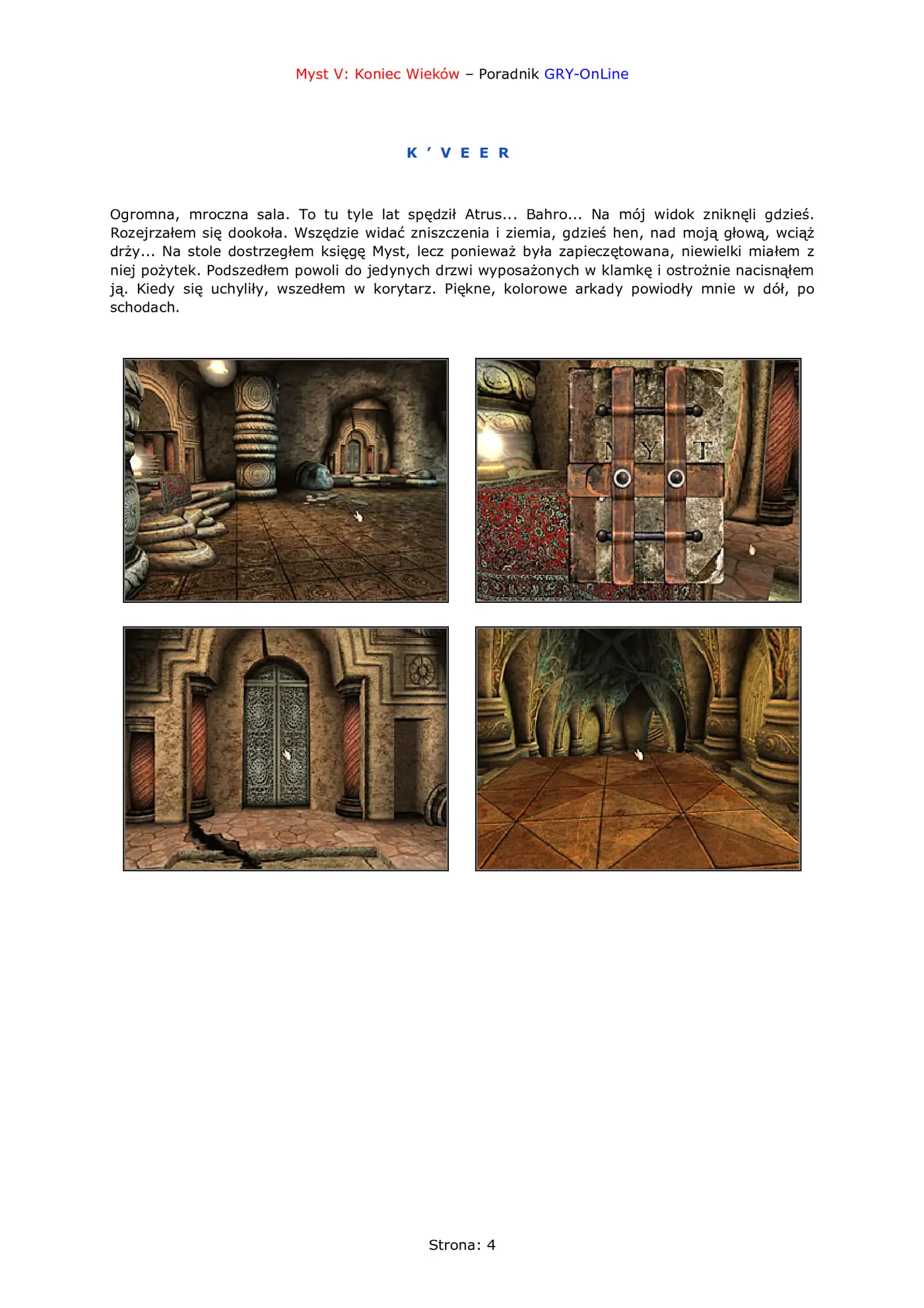 Fragment „Myst V: Koniec Wieków - poradnik do gry” — strona 5 z 8