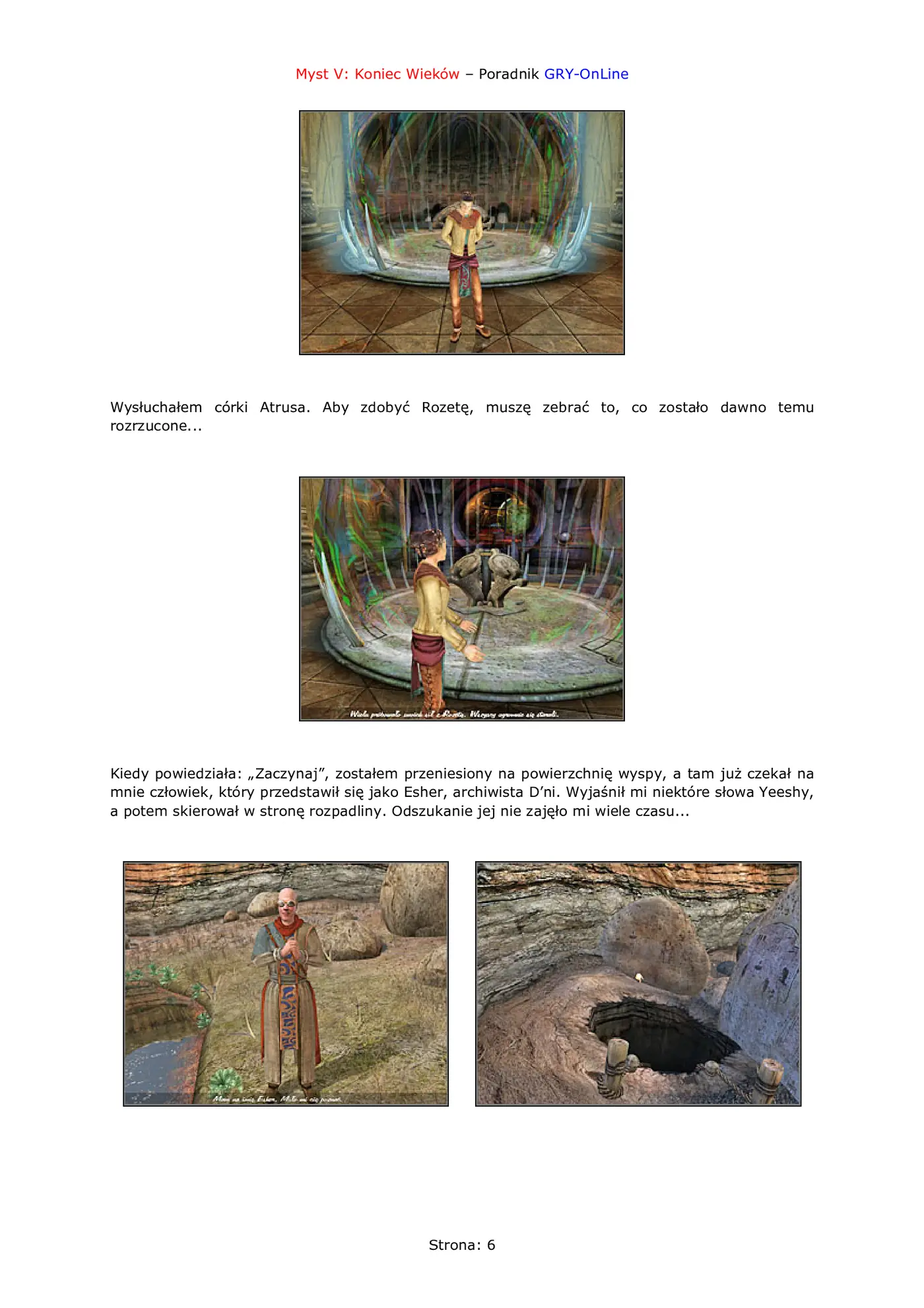 Fragment „Myst V: Koniec Wieków - poradnik do gry” — strona 7 z 8