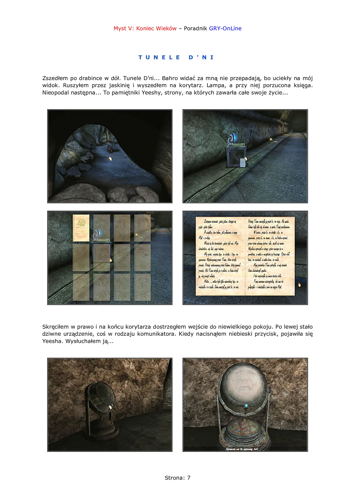 Fragment „Myst V: Koniec Wieków - poradnik do gry” — strona 8 z 8