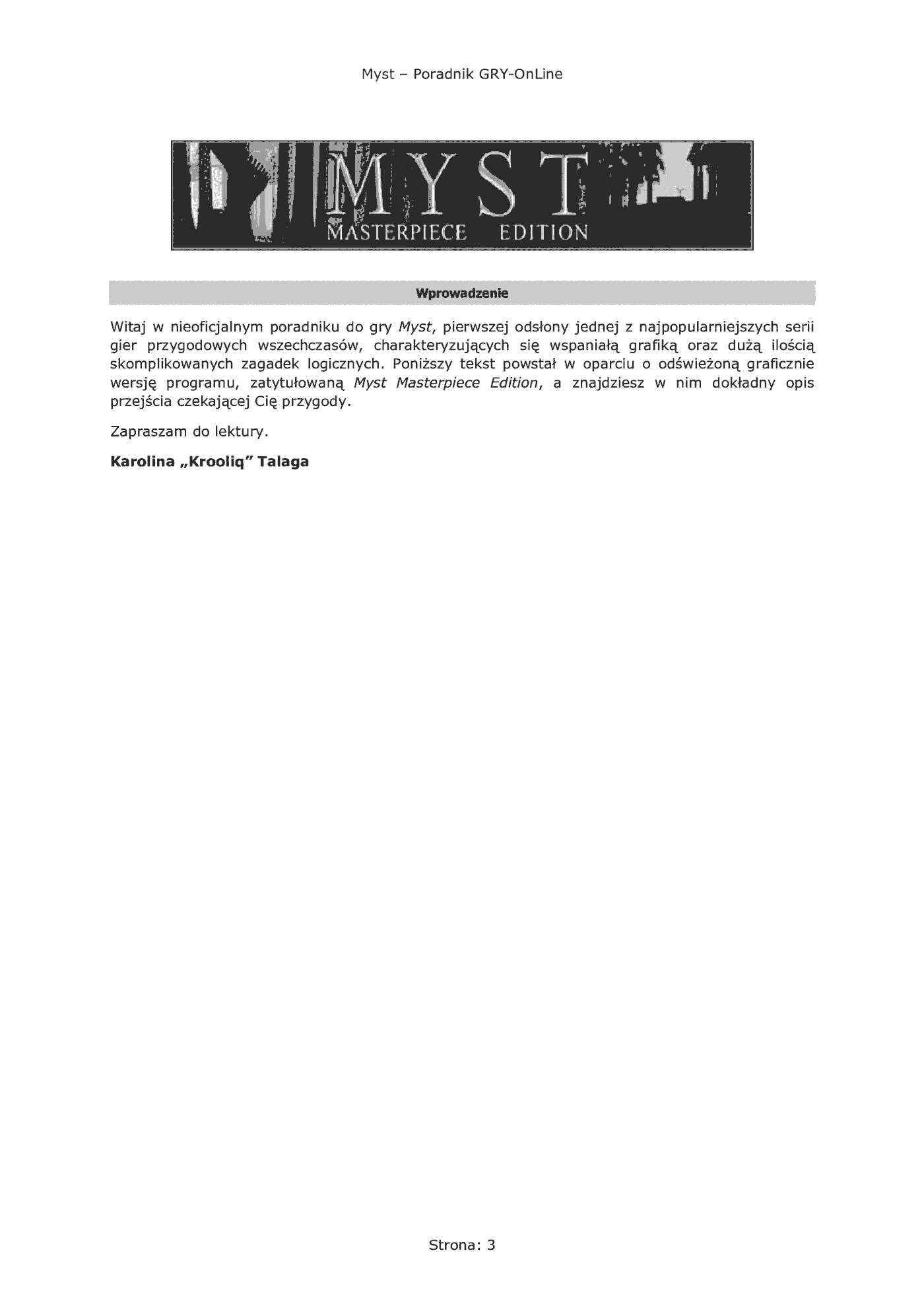 Fragment „Myst - poradnik do gry” — strona 4 z 8
