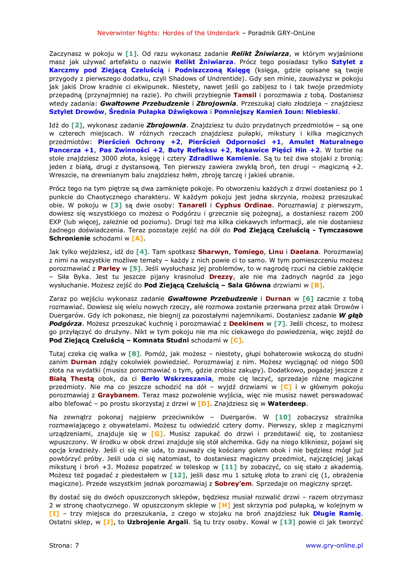 Fragment „Neverwinter Nights: Hordes of the Underdark - poradnik do gry” — strona 8 z 8