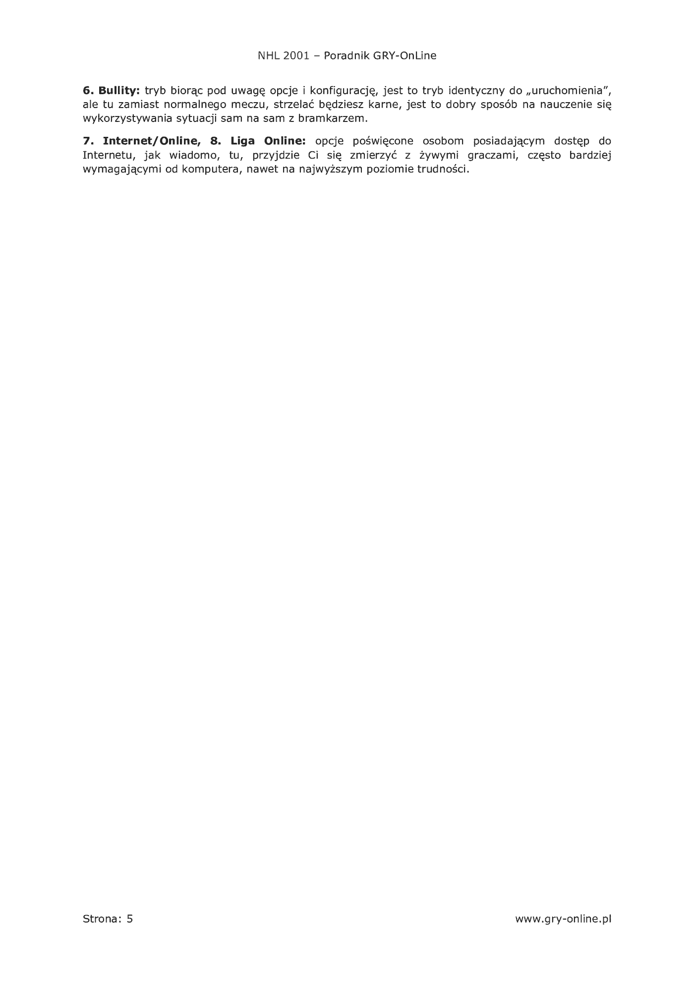Fragment „NHL 2001 - poradnik do gry” — strona 6 z 8