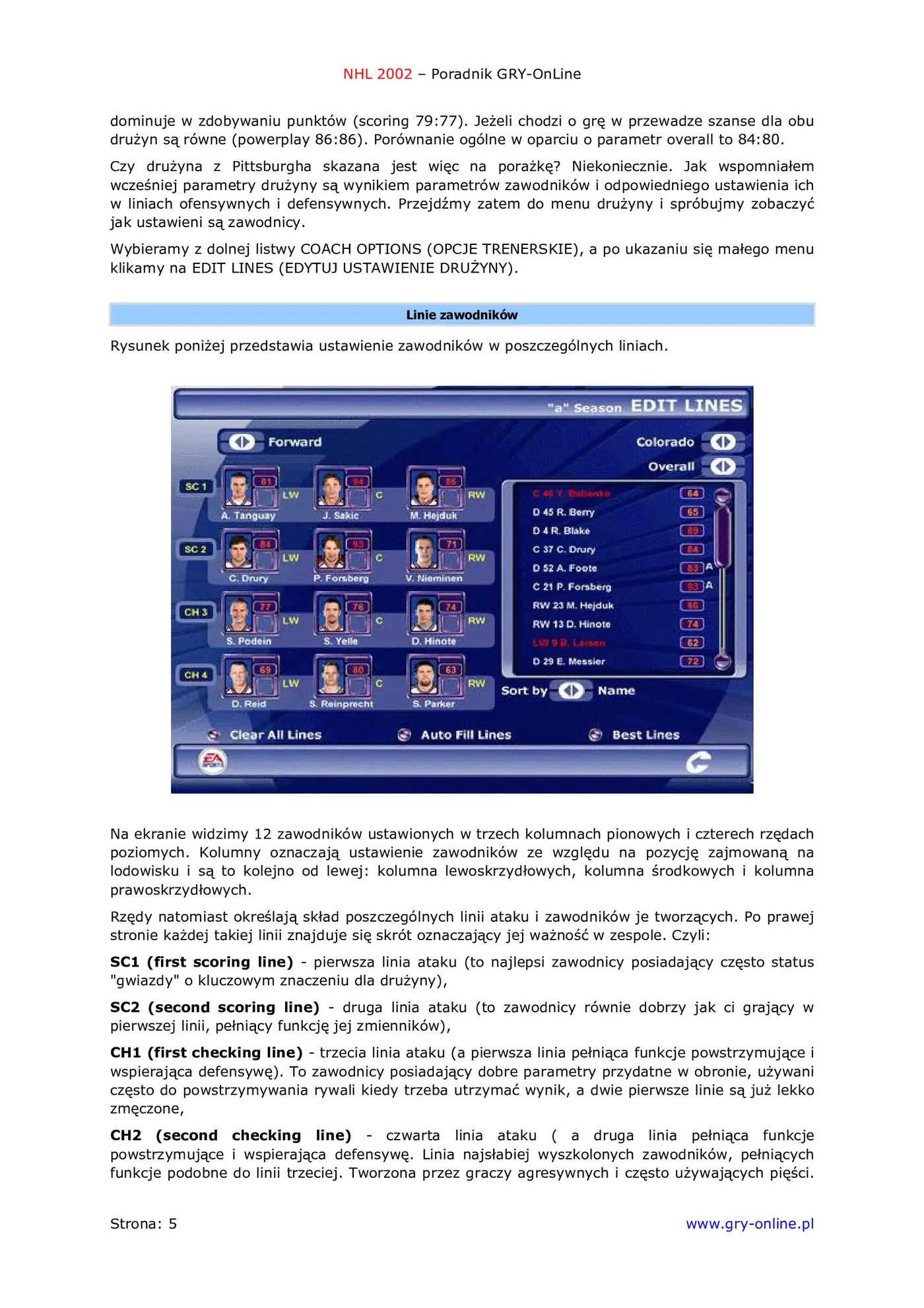 Fragment „NHL 2002 - poradnik do gry” — strona 6 z 8