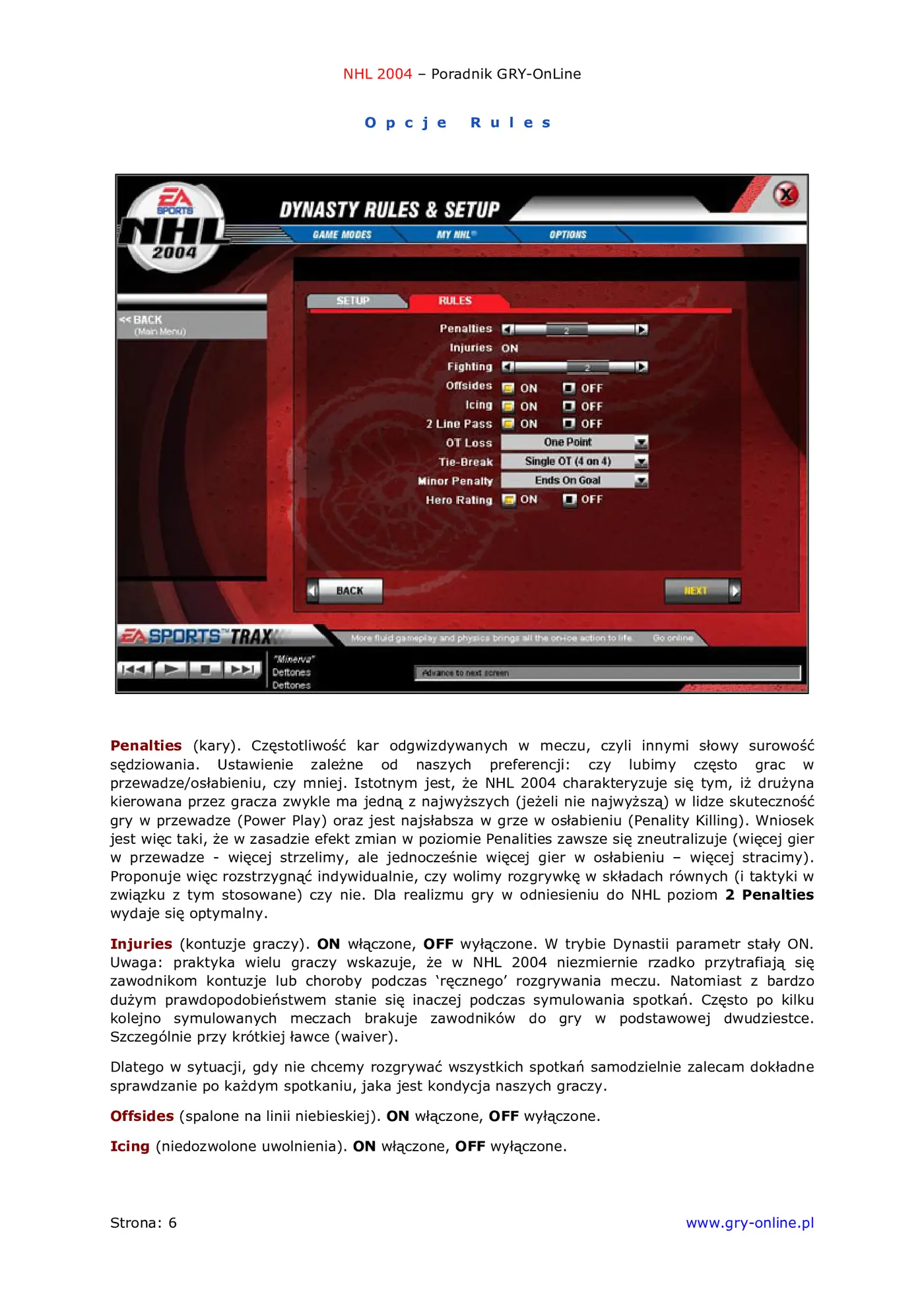 Fragment „NHL 2004 - poradnik do gry” — strona 7 z 8