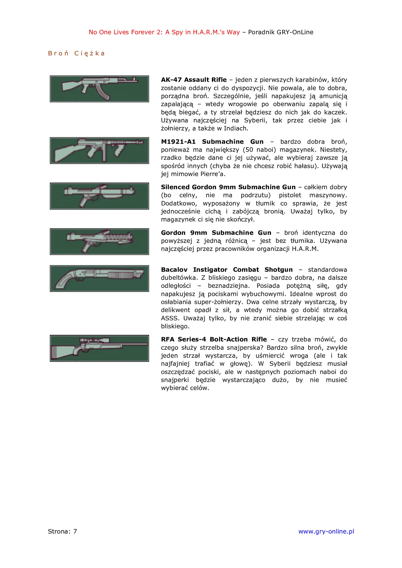 Fragment „No One Lives Forever 2: A Spy in H.A.R.M.'s Way - poradnik do gry” — strona 8 z 8