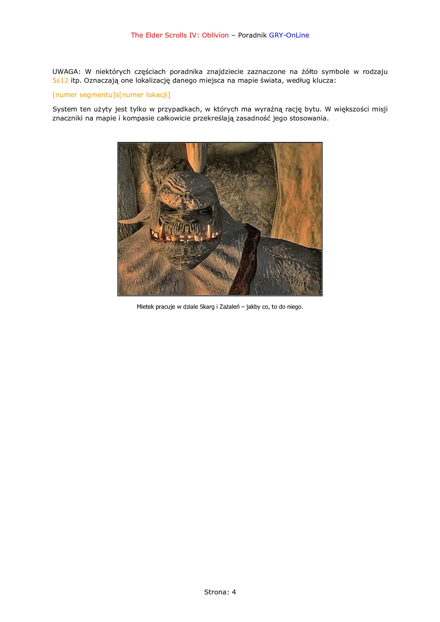 Fragment „Oblivion - atlas świata - poradnik do gry” — strona 5 z 8