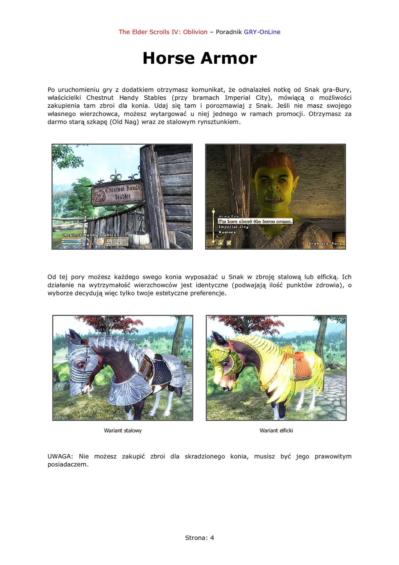 Fragment „Oblivion - oficjalne dodatki - poradnik do gry” — strona 5 z 8