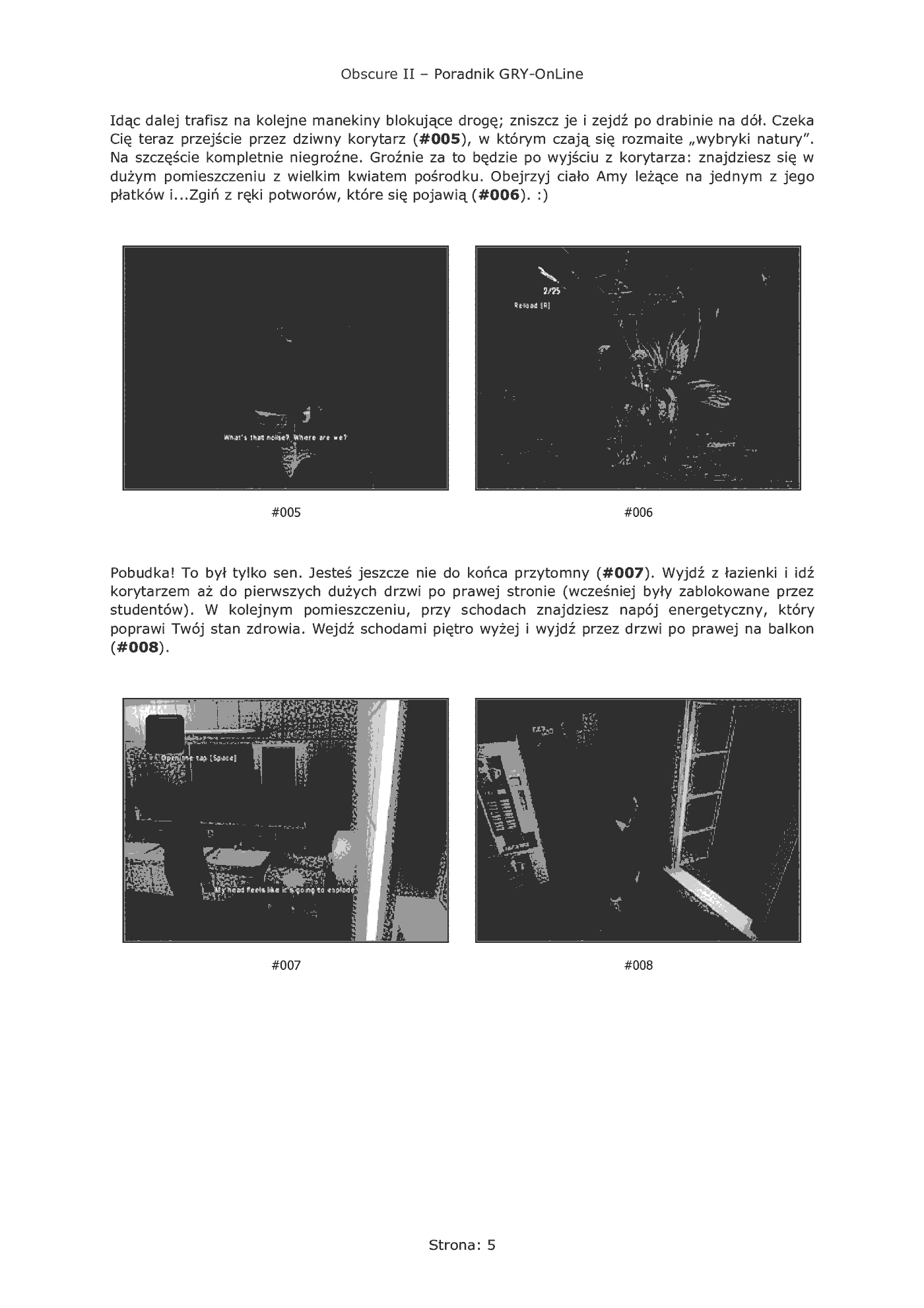 Fragment „Obscure II - poradnik do gry” — strona 6 z 8