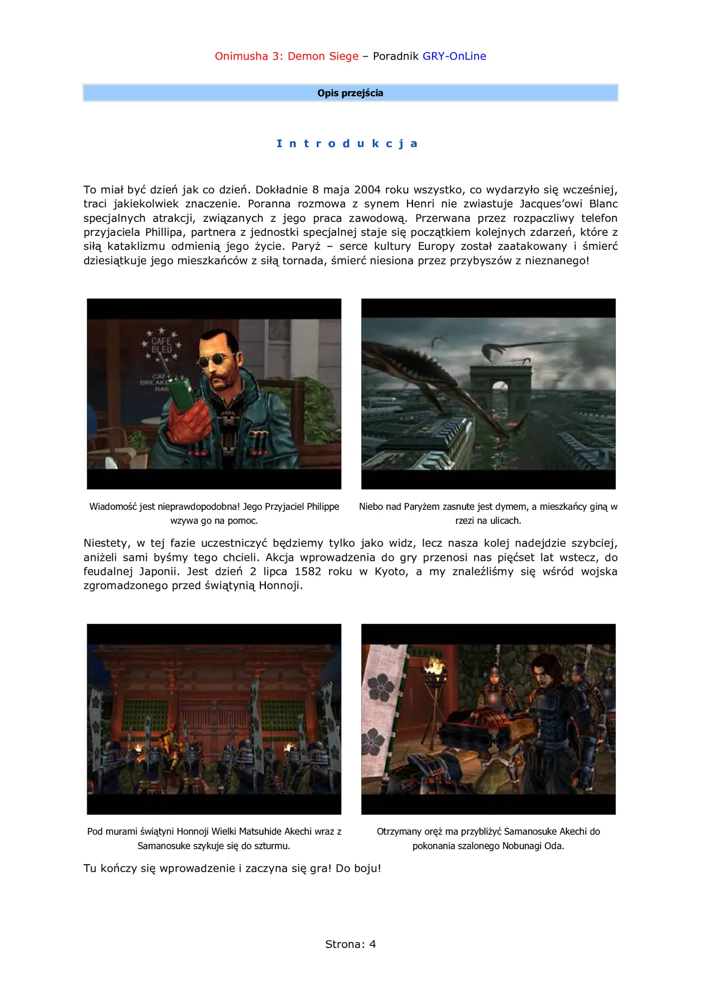 Fragment „Onimusha 3: Demon Siege - poradnik do gry” — strona 5 z 8
