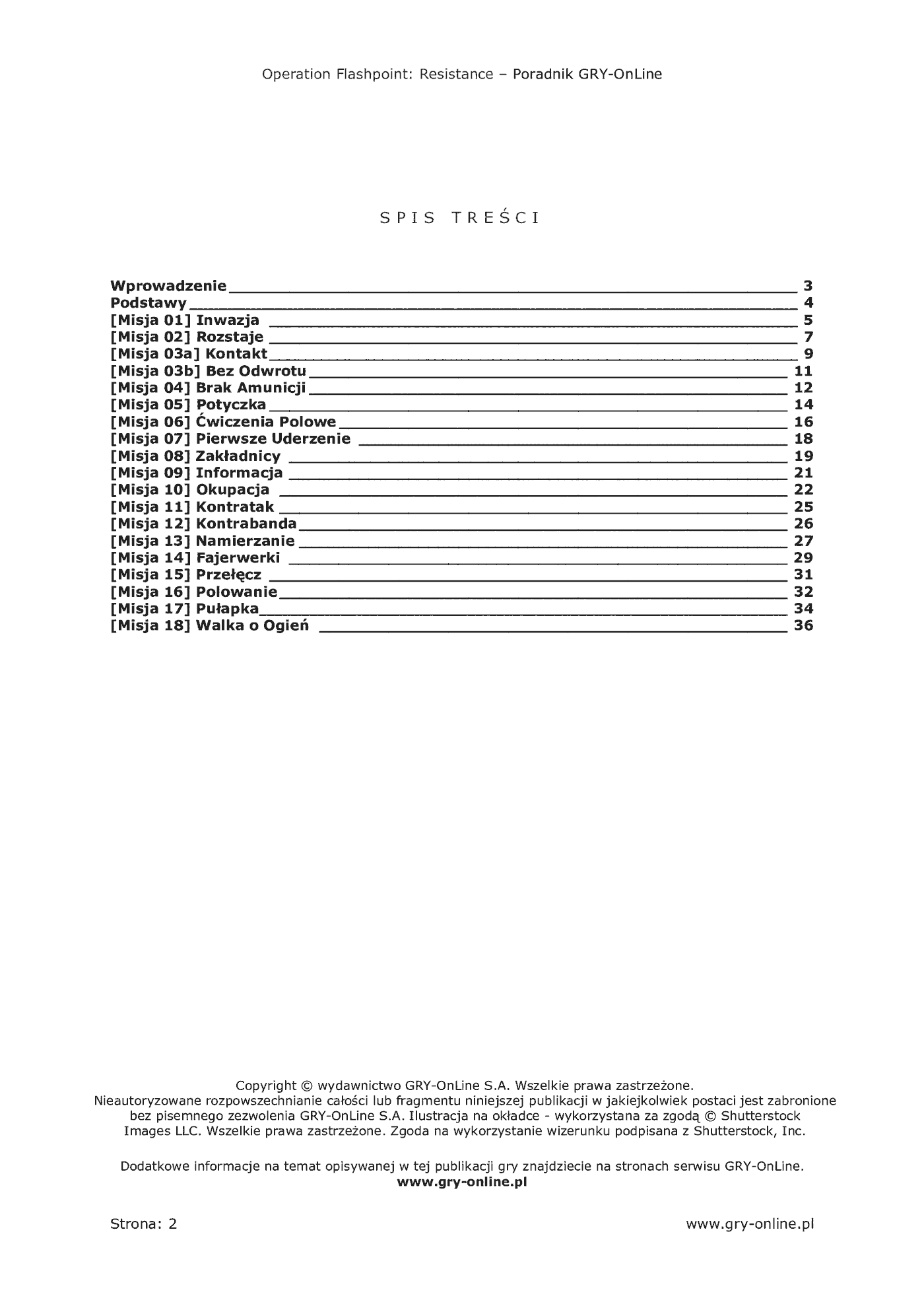 Fragment „Operation Flashpoint: Resistance - poradnik do gry” — strona 3 z 8