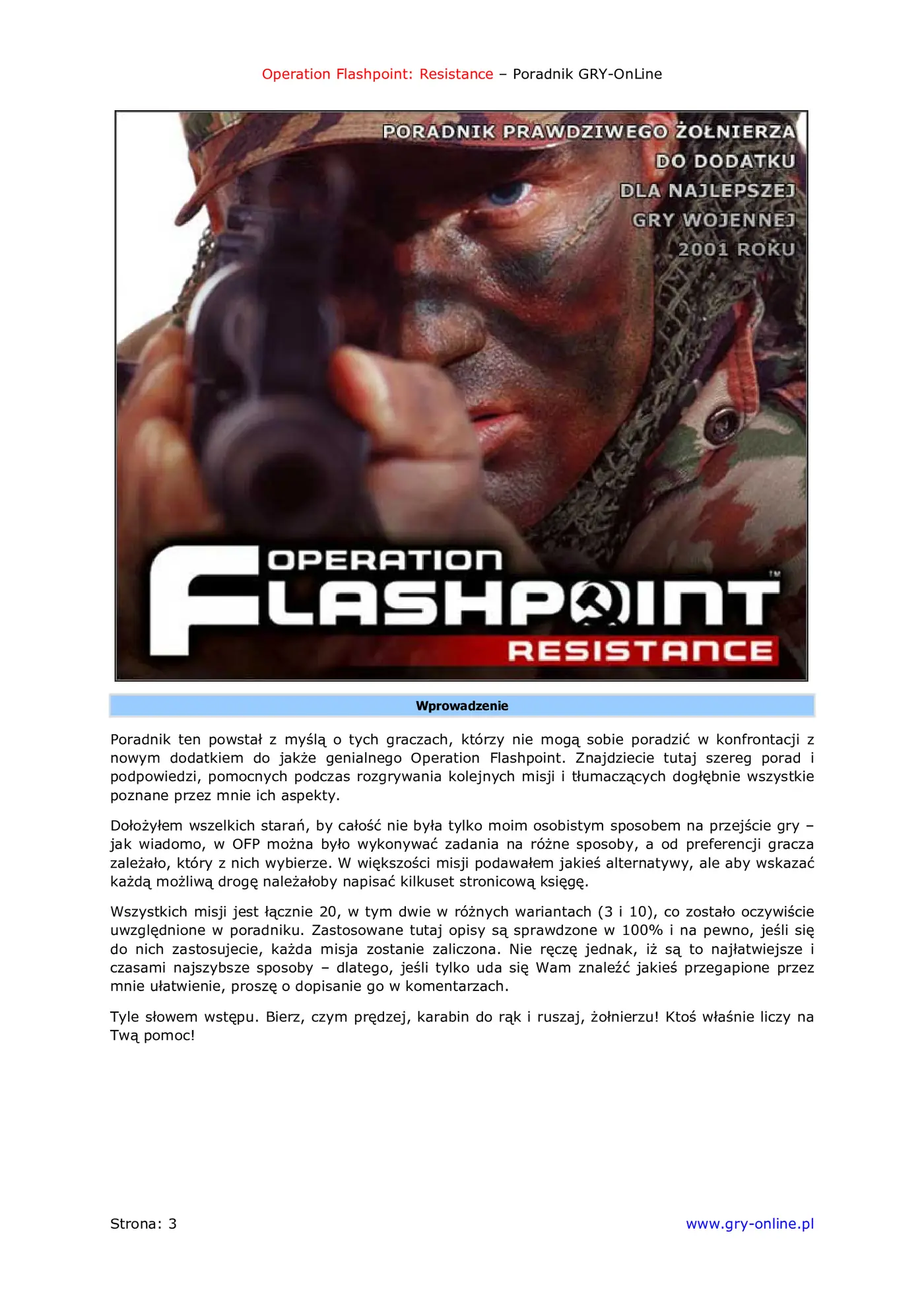 Fragment „Operation Flashpoint: Resistance - poradnik do gry” — strona 4 z 8