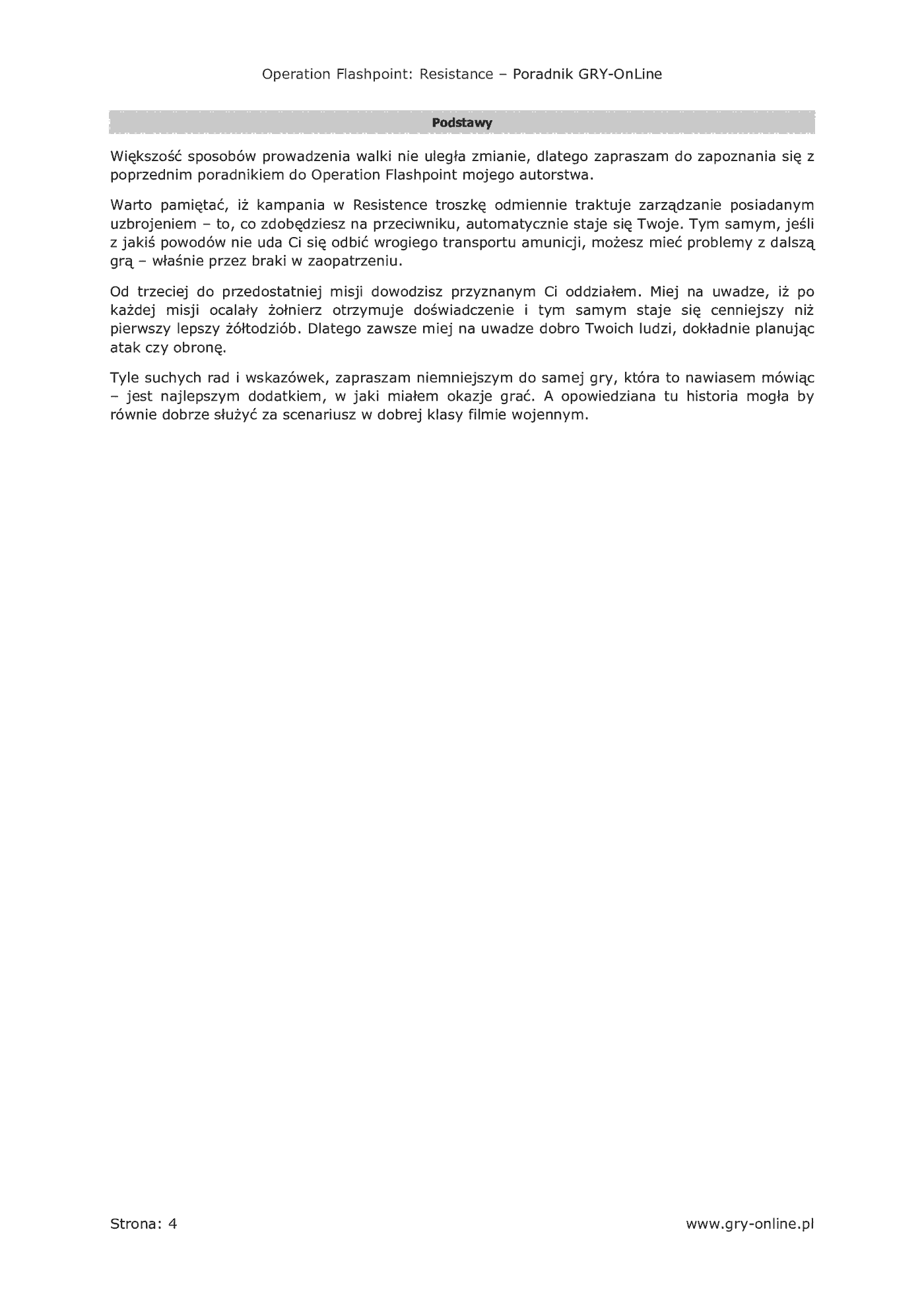 Fragment „Operation Flashpoint: Resistance - poradnik do gry” — strona 5 z 8
