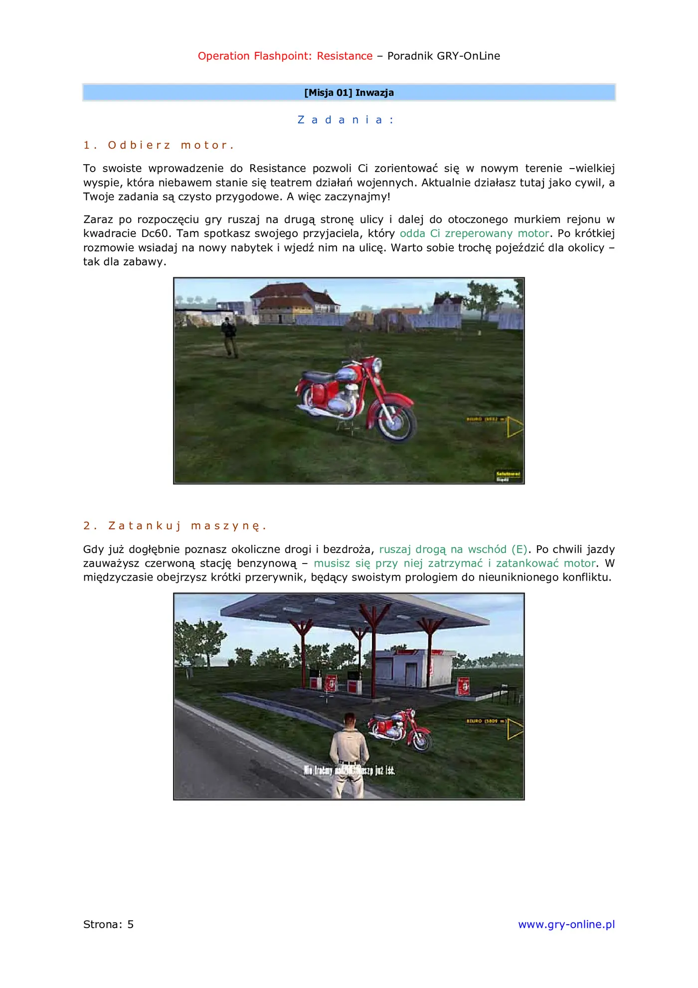 Fragment „Operation Flashpoint: Resistance - poradnik do gry” — strona 6 z 8