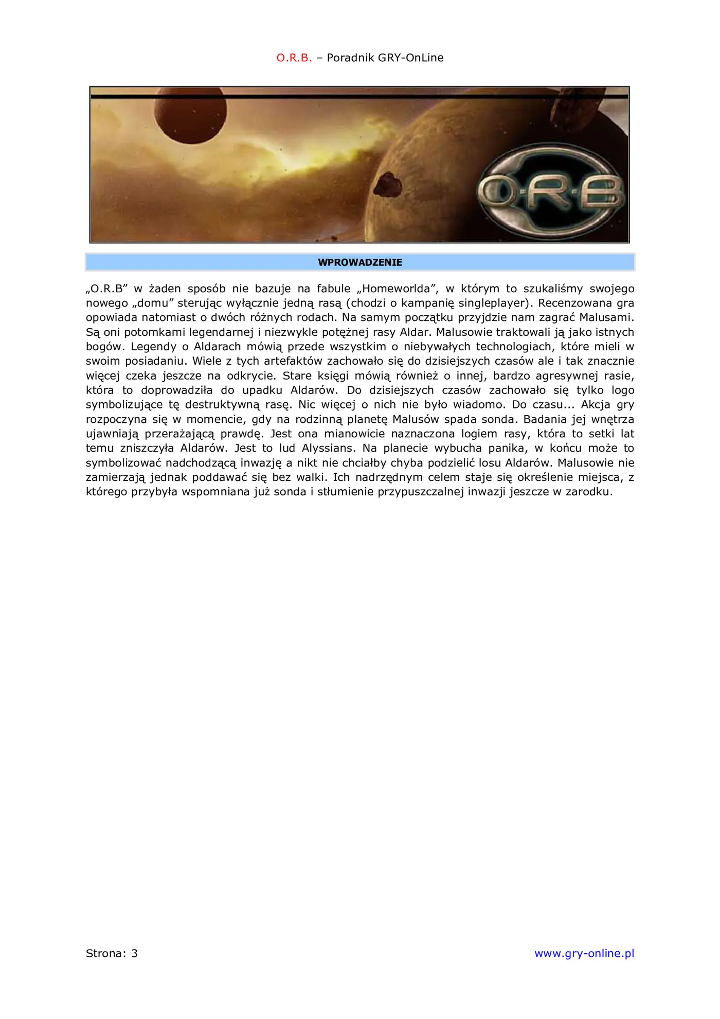 Fragment „O.R.B. - poradnik do gry” — strona 4 z 8