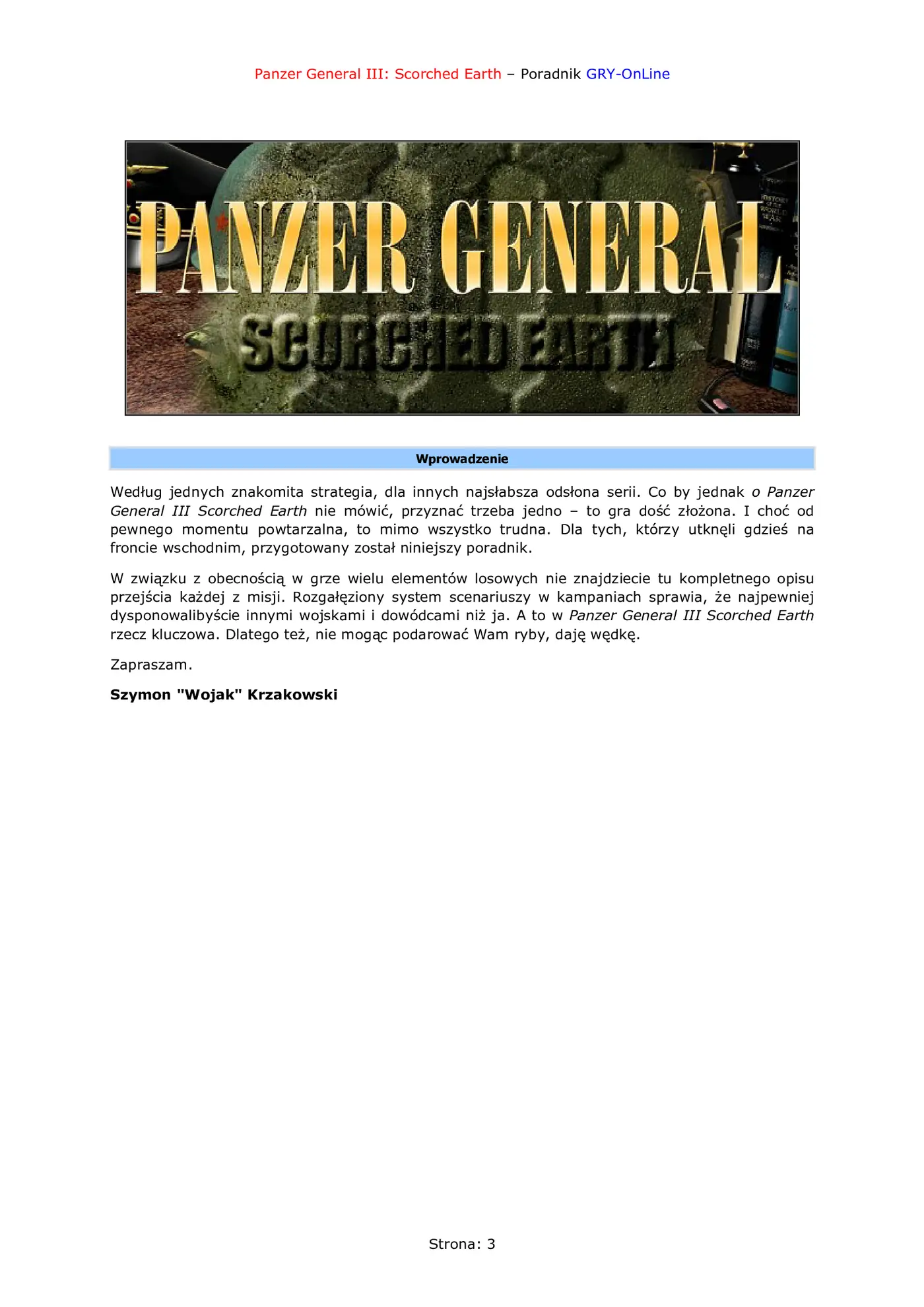 Fragment „Panzer General III: Scorched Earth - poradnik do gry” — strona 4 z 8