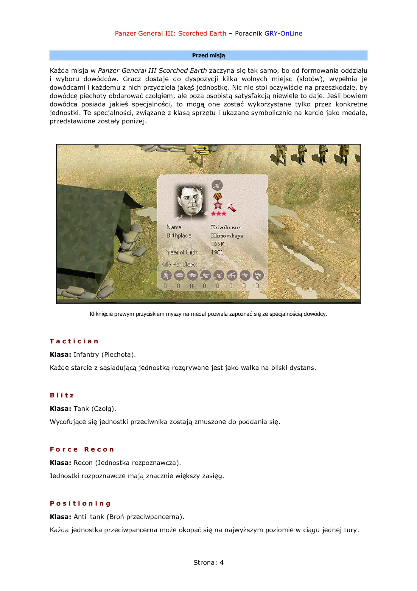 Fragment „Panzer General III: Scorched Earth - poradnik do gry” — strona 5 z 8