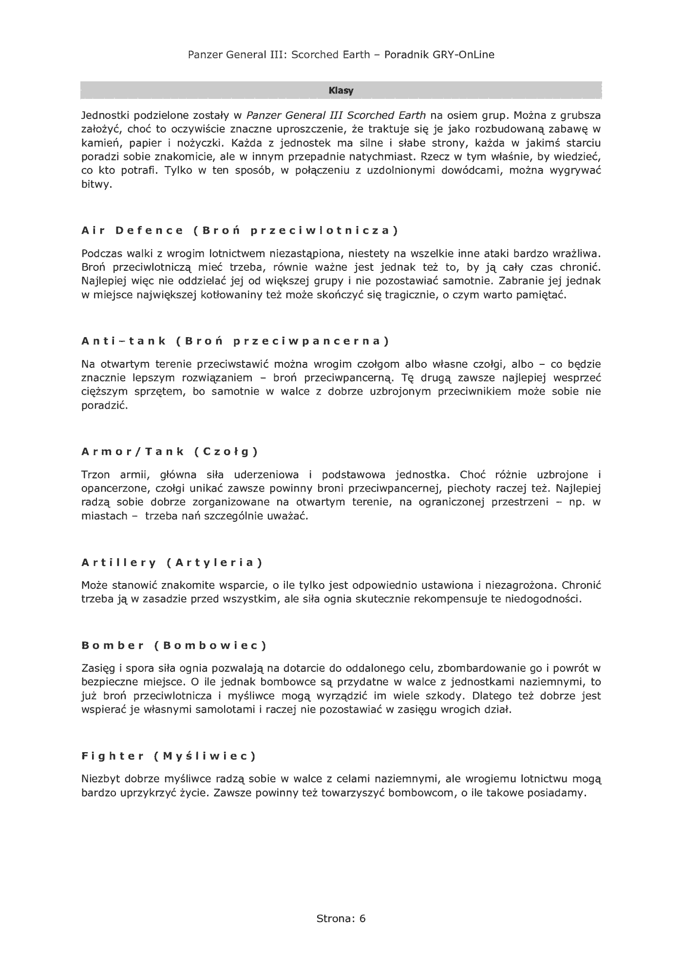 Fragment „Panzer General III: Scorched Earth - poradnik do gry” — strona 7 z 8