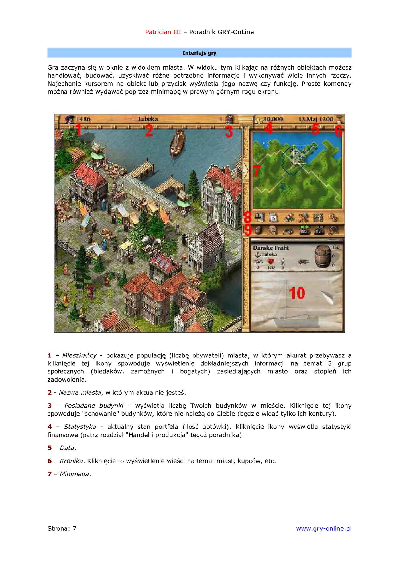 Fragment „Patrician III: Rise of the Hanse - poradnik do gry” — strona 8 z 8