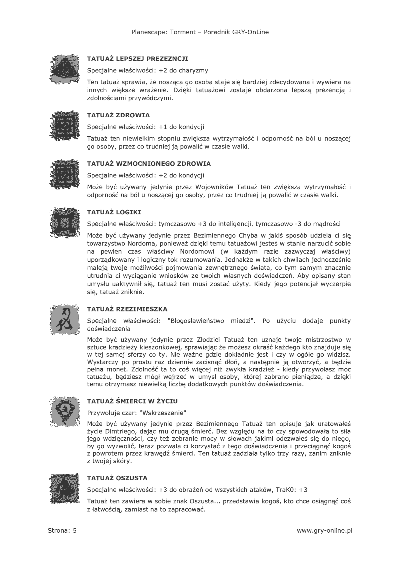 Fragment „Planescape Torment - poradnik do gry” — strona 6 z 8