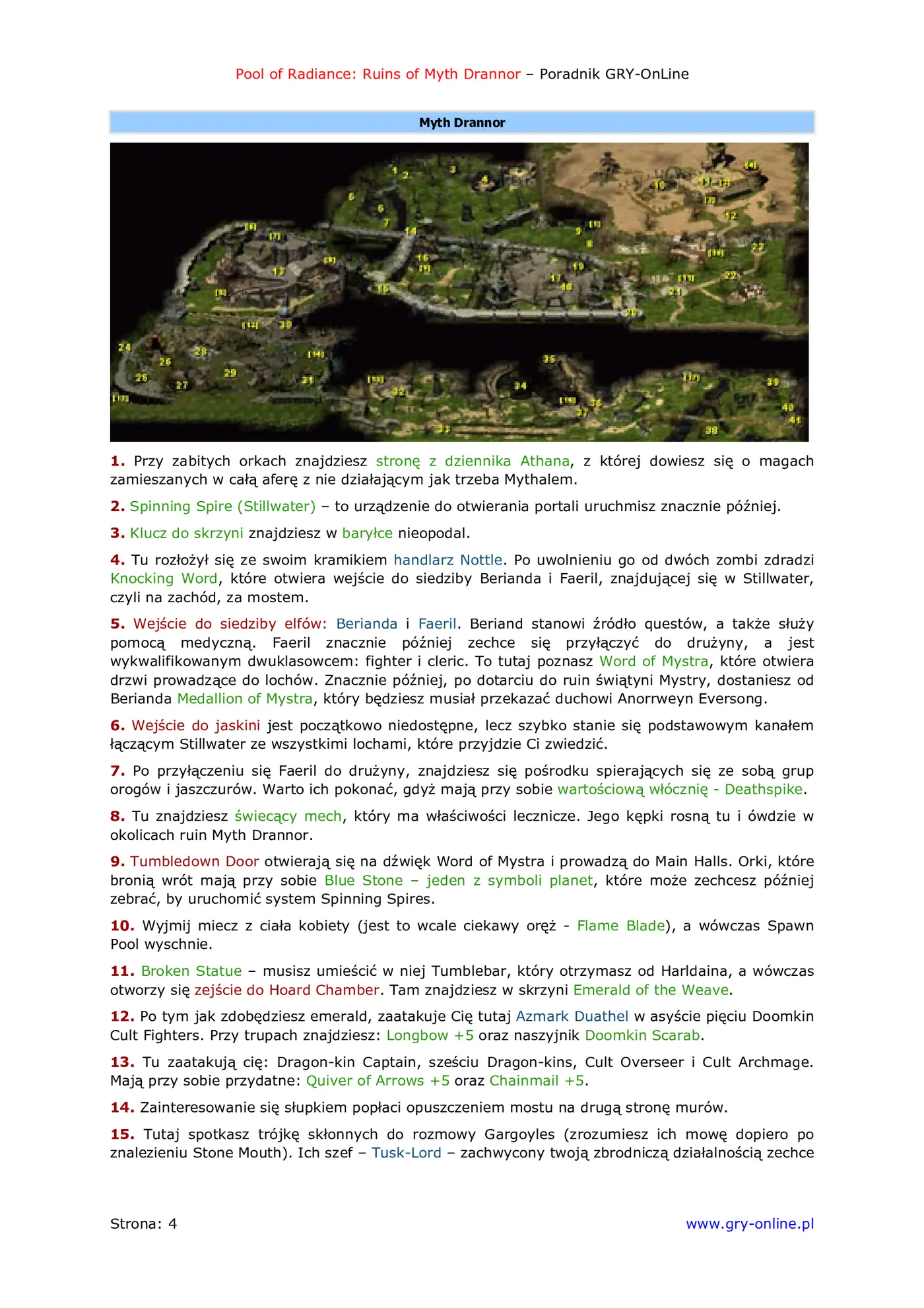Fragment „Pool of Radiance: Ruins of Myth Drannor - poradnik do gry” — strona 5 z 8