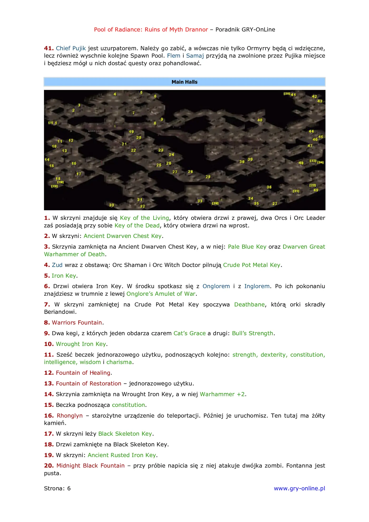 Fragment „Pool of Radiance: Ruins of Myth Drannor - poradnik do gry” — strona 7 z 8