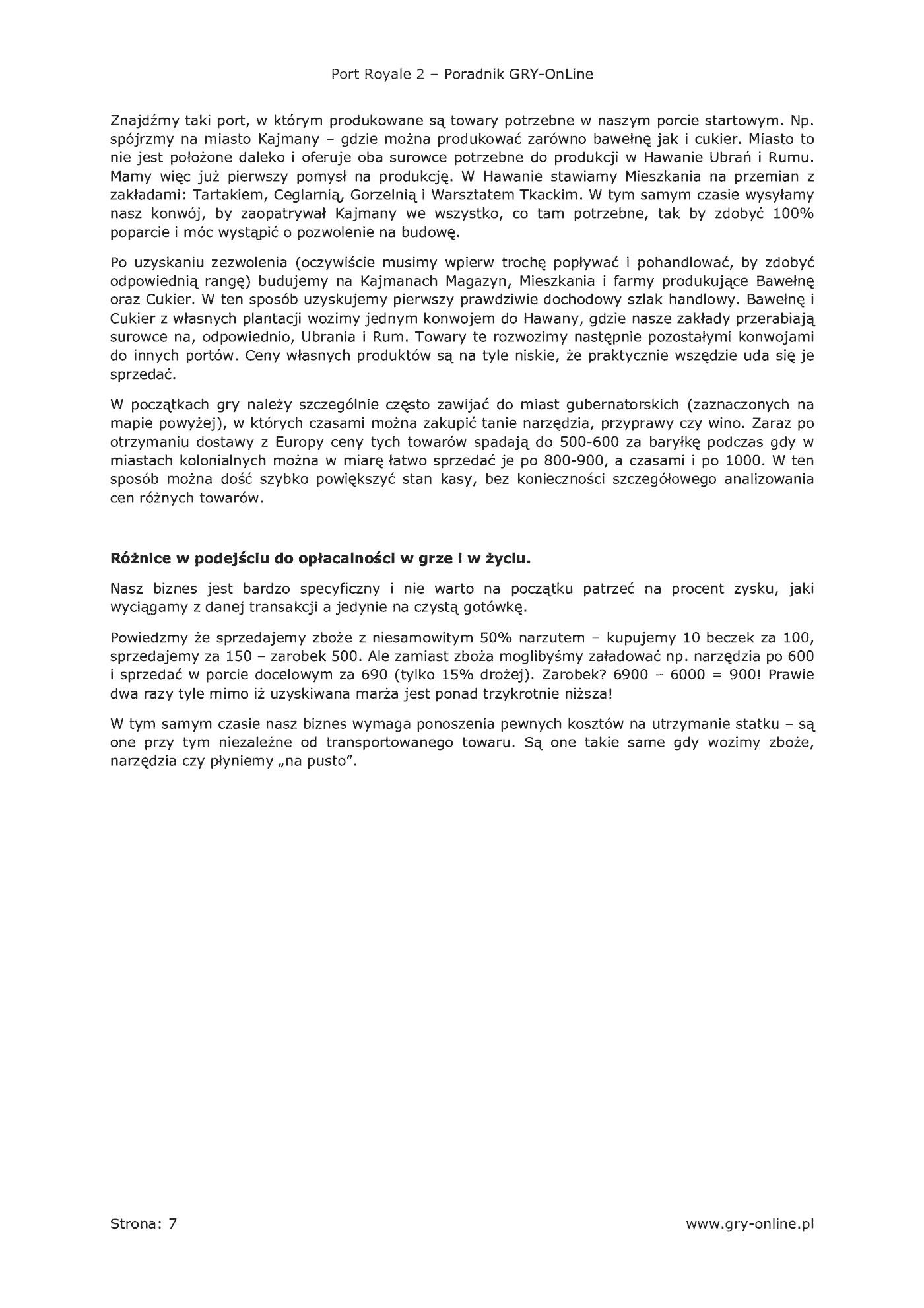 Fragment „Port Royale 2 - poradnik do gry” — strona 8 z 8