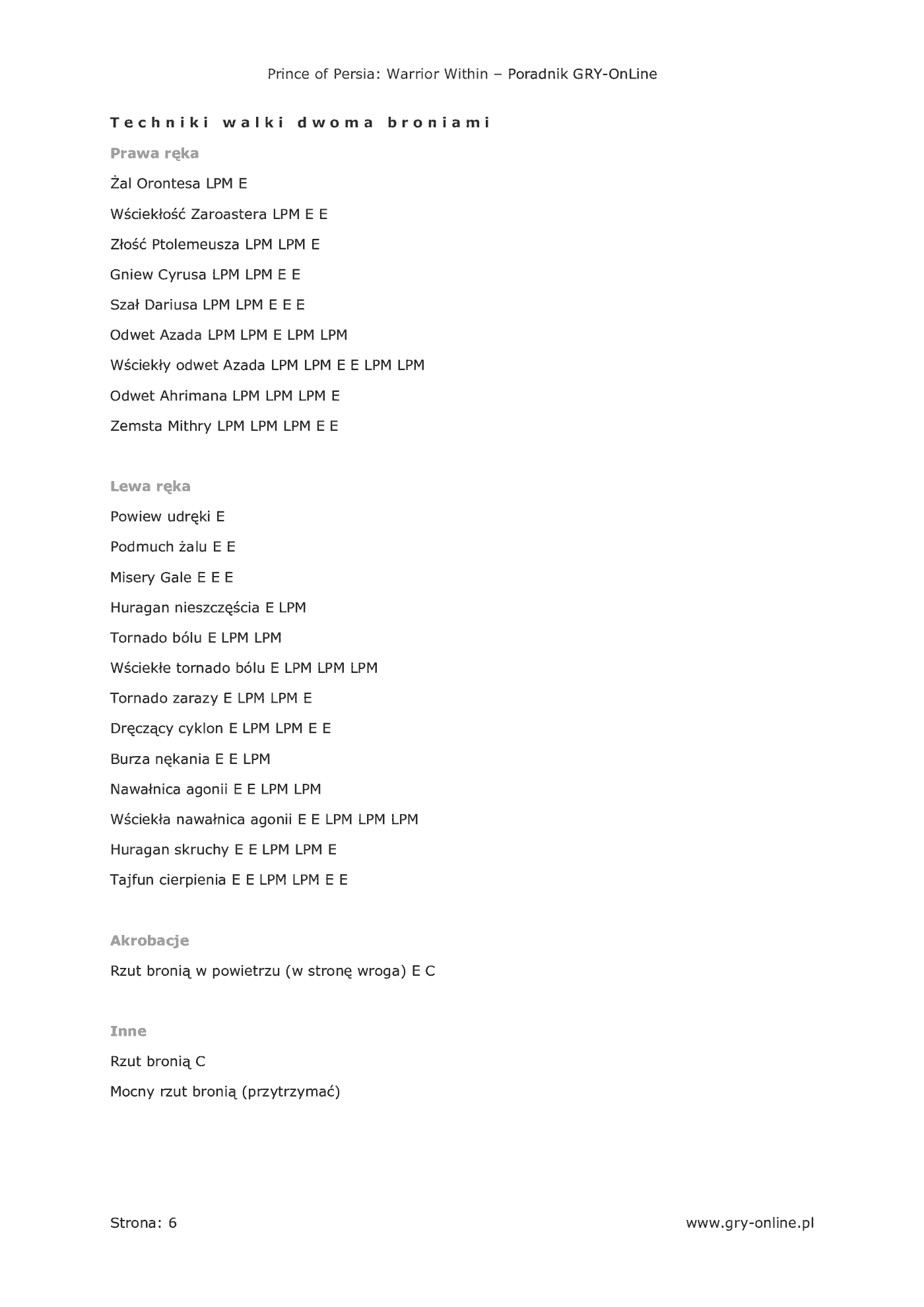 Fragment „Prince of Persia: Dusza Wojownika - poradnik do gry” — strona 7 z 8