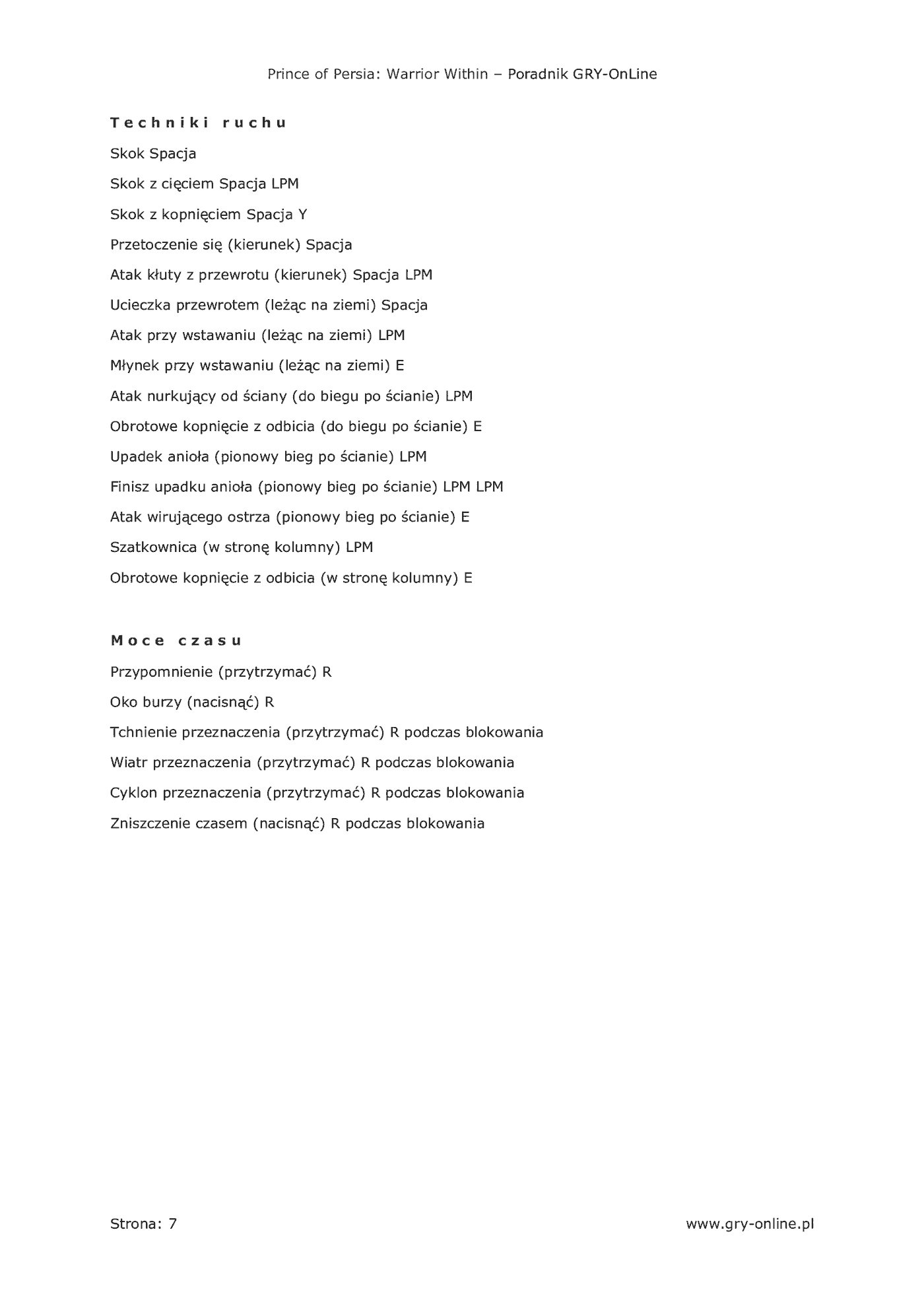 Fragment „Prince of Persia: Dusza Wojownika - poradnik do gry” — strona 8 z 8